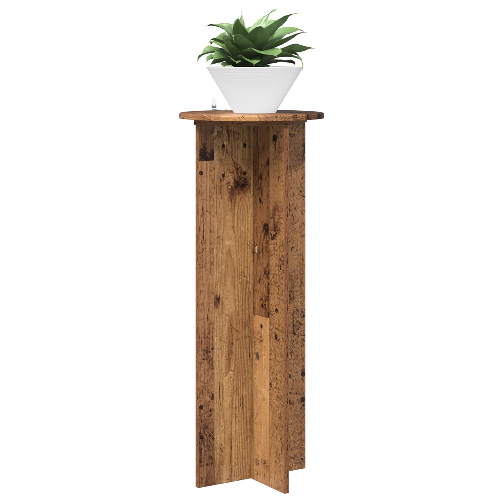 Taimede alus 2 tk Vana puit Ø40 x 100 cm Tehispuit