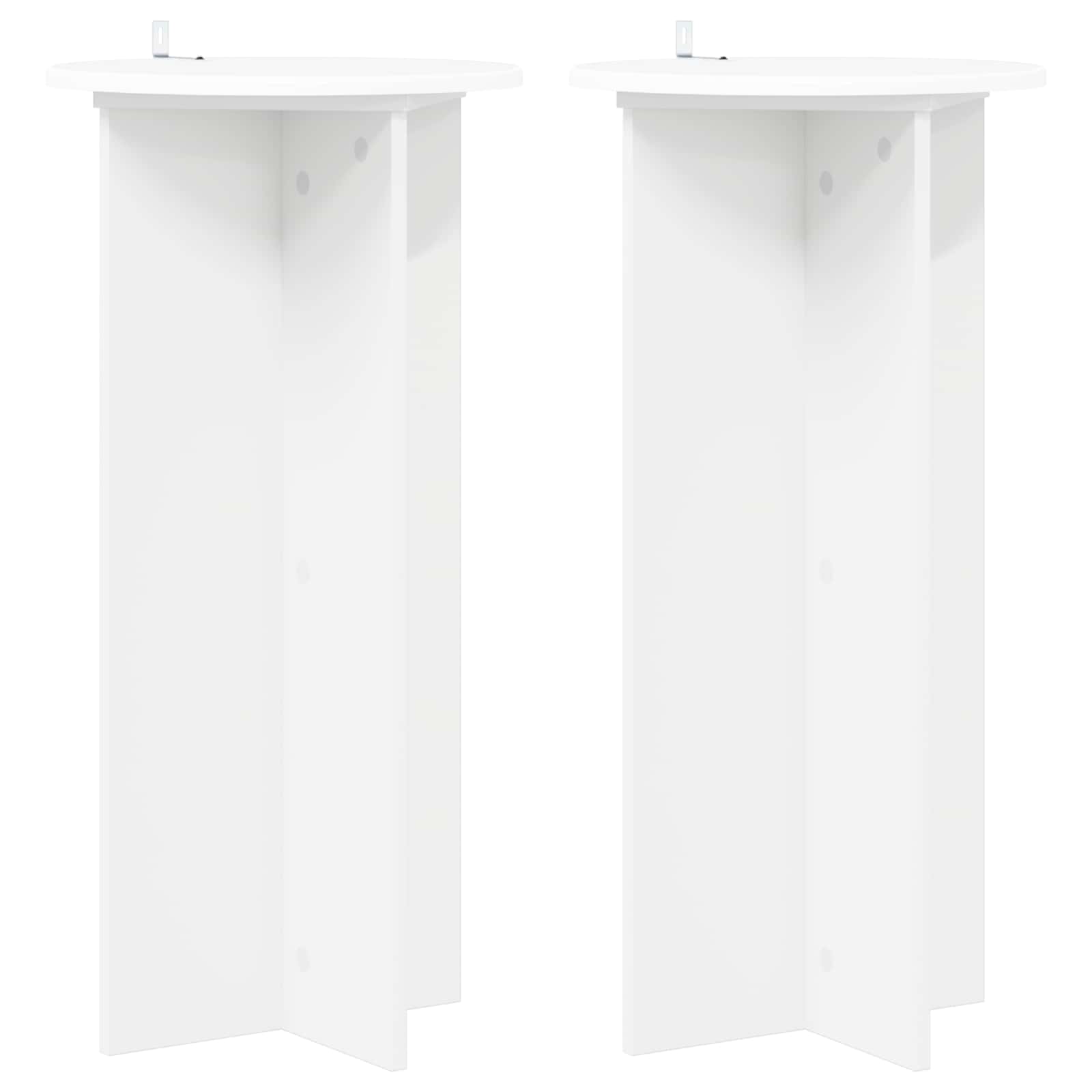 Taimede alus 2 tk Valge Ø40 x 80 cm Tehispuit