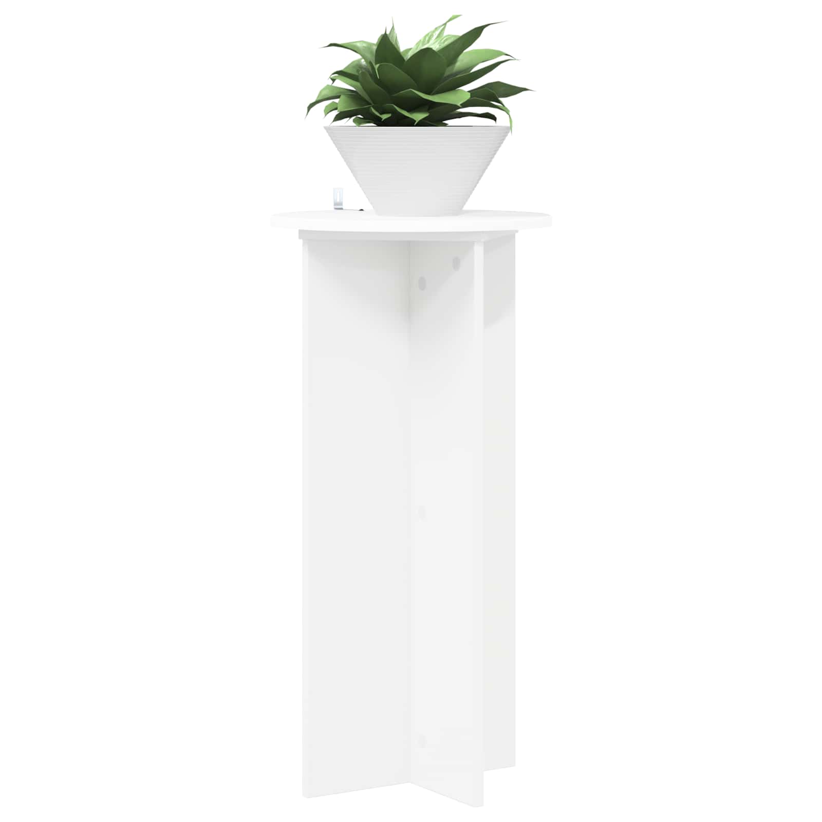 Taimede alus 2 tk Valge Ø40 x 80 cm Tehispuit