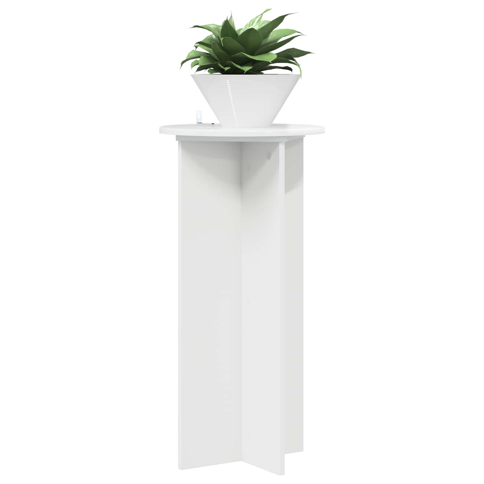 Taimede alus 2 tk Kõrgläikega valge 40 x 40 x 80 cm Tehispuit