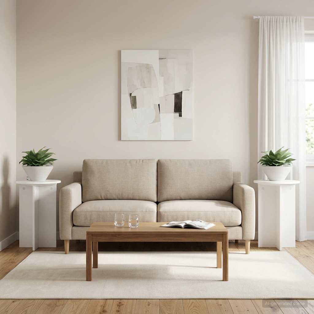 Taimede alus 2 tk Valge Ø40 x 60 cm Tehispuit