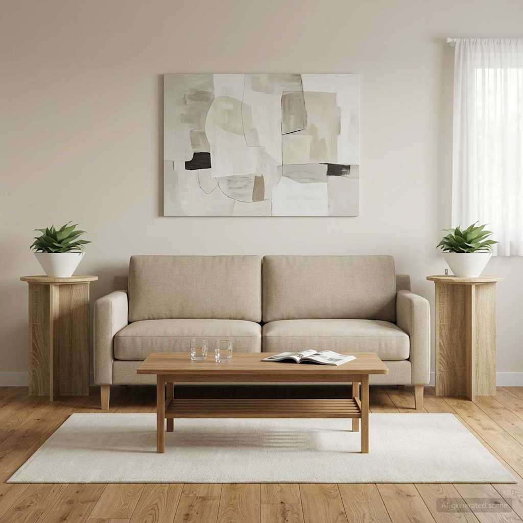 Taimede alus 2 tk Sonoma tamm Ø40 x 60 cm Tehispuit