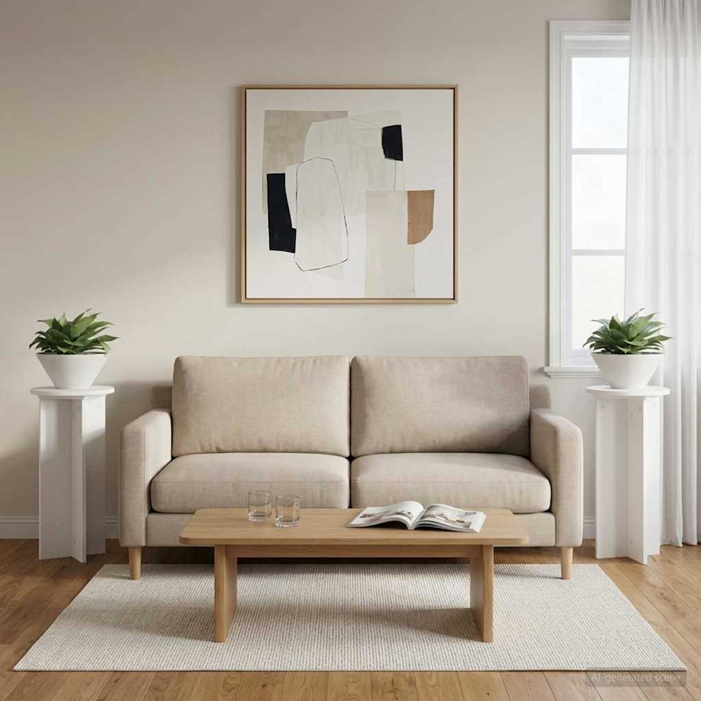 Taimede alus 2 tk Valge Ø29,5 x 60 cm Tehispuit
