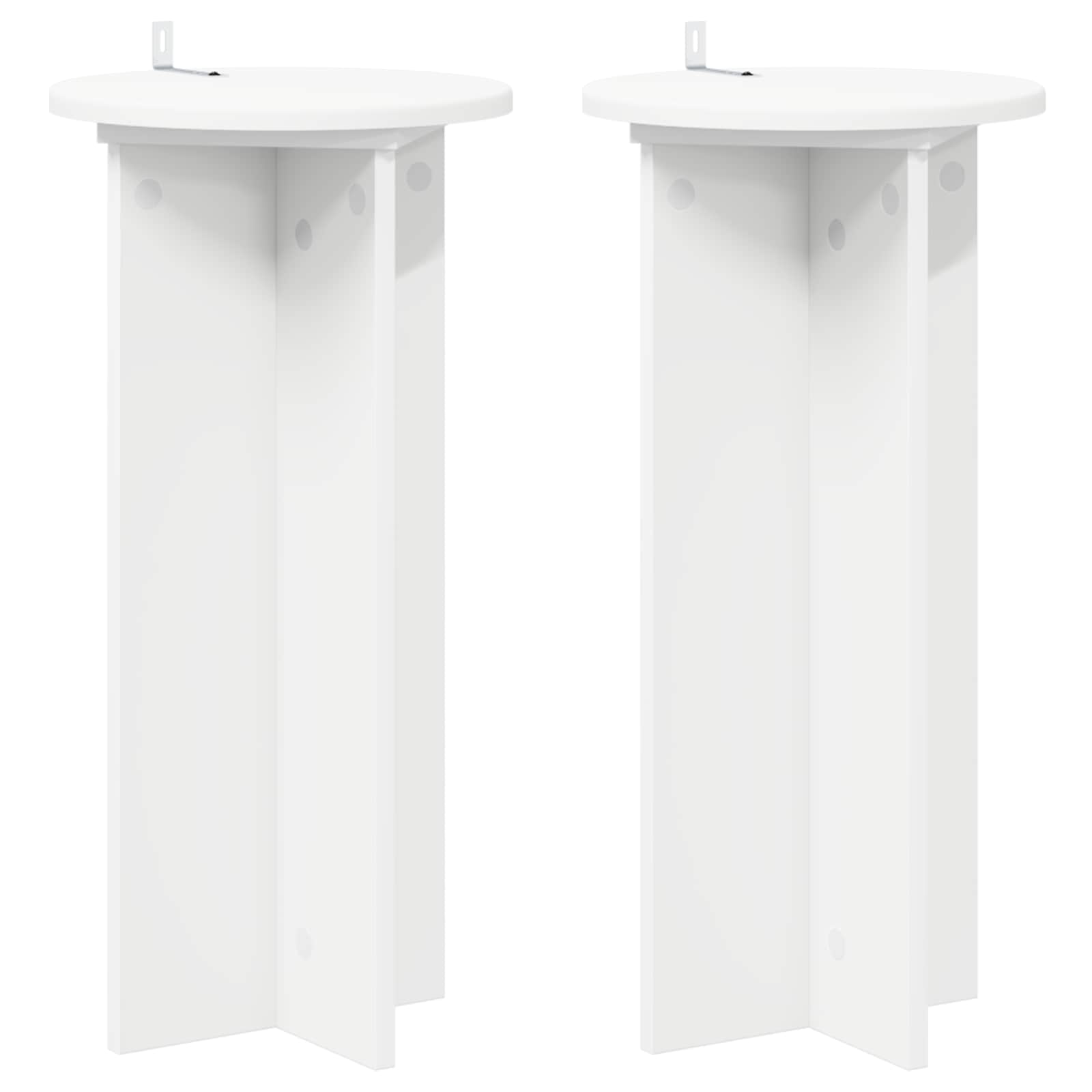 Taimede alus 2 tk Valge Ø29,5 x 60 cm Tehispuit