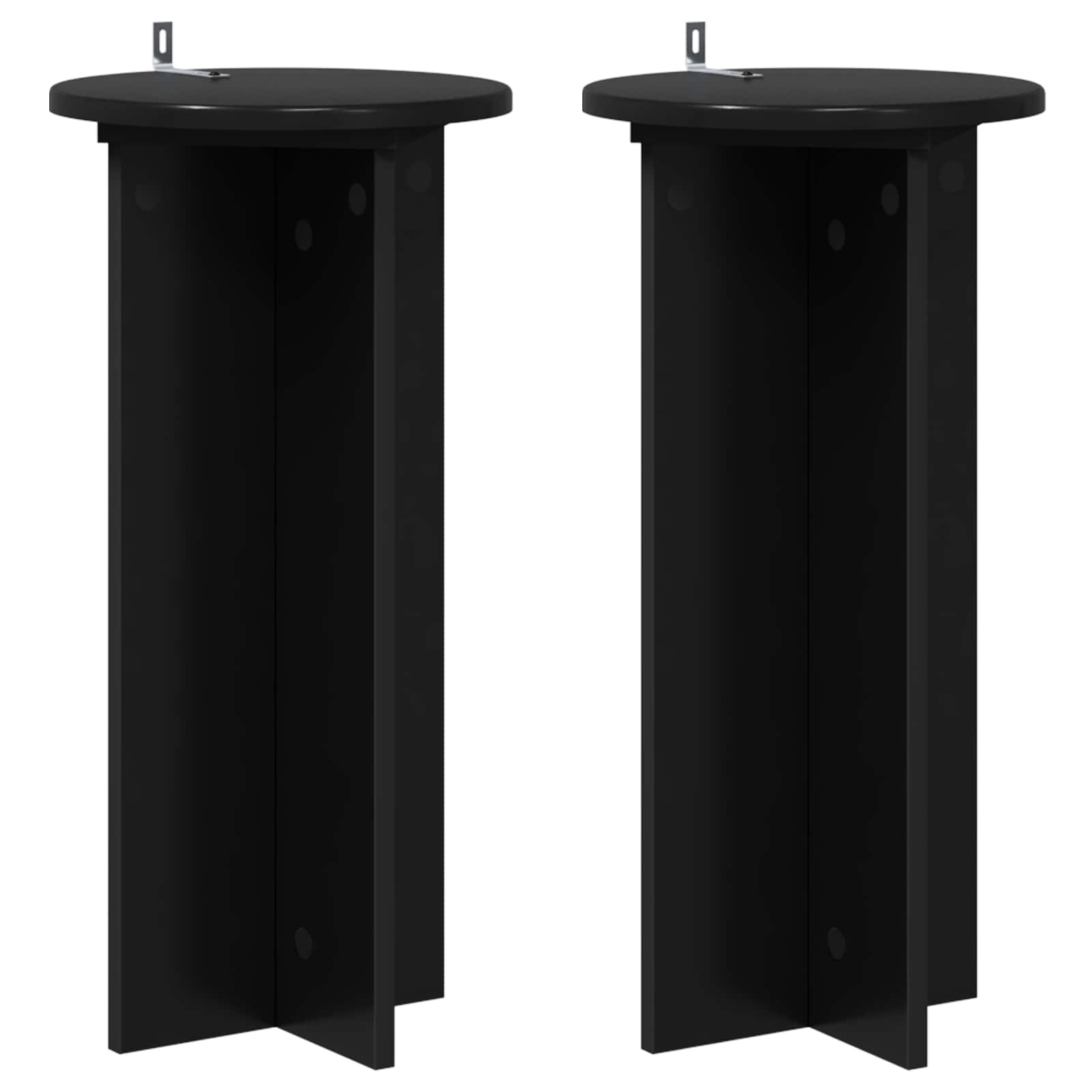 Taimede alus 2 tk Must 29,5 x 29,5 x 60 cm Tehispuit
