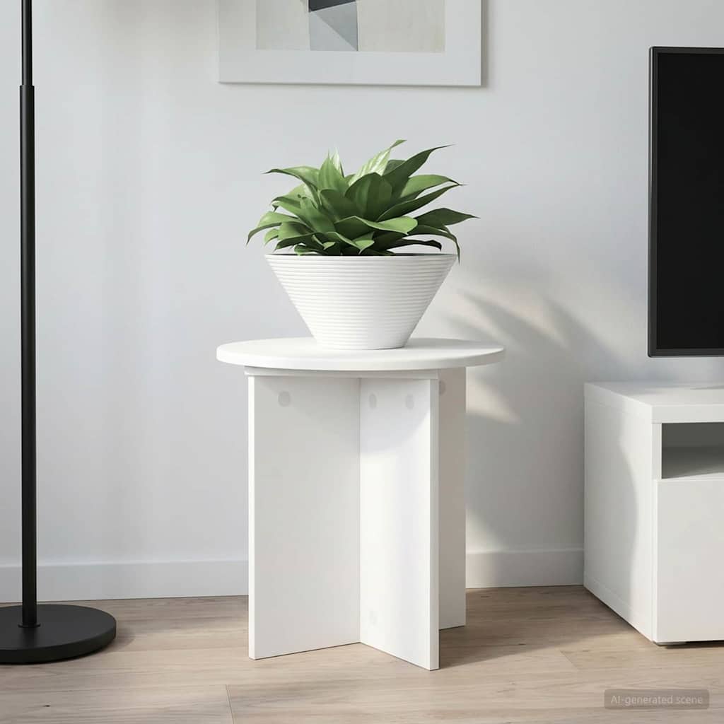 Taimede alus 2 tk Valge Ø40 x 40 cm Tehispuit