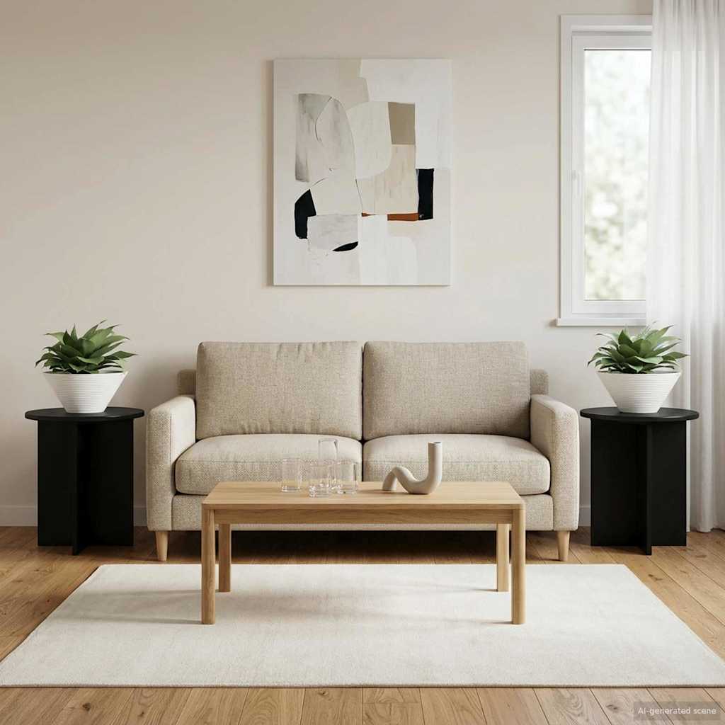 Taimede alus 2 tk Must 40 x 40 x 40 cm Tehispuit
