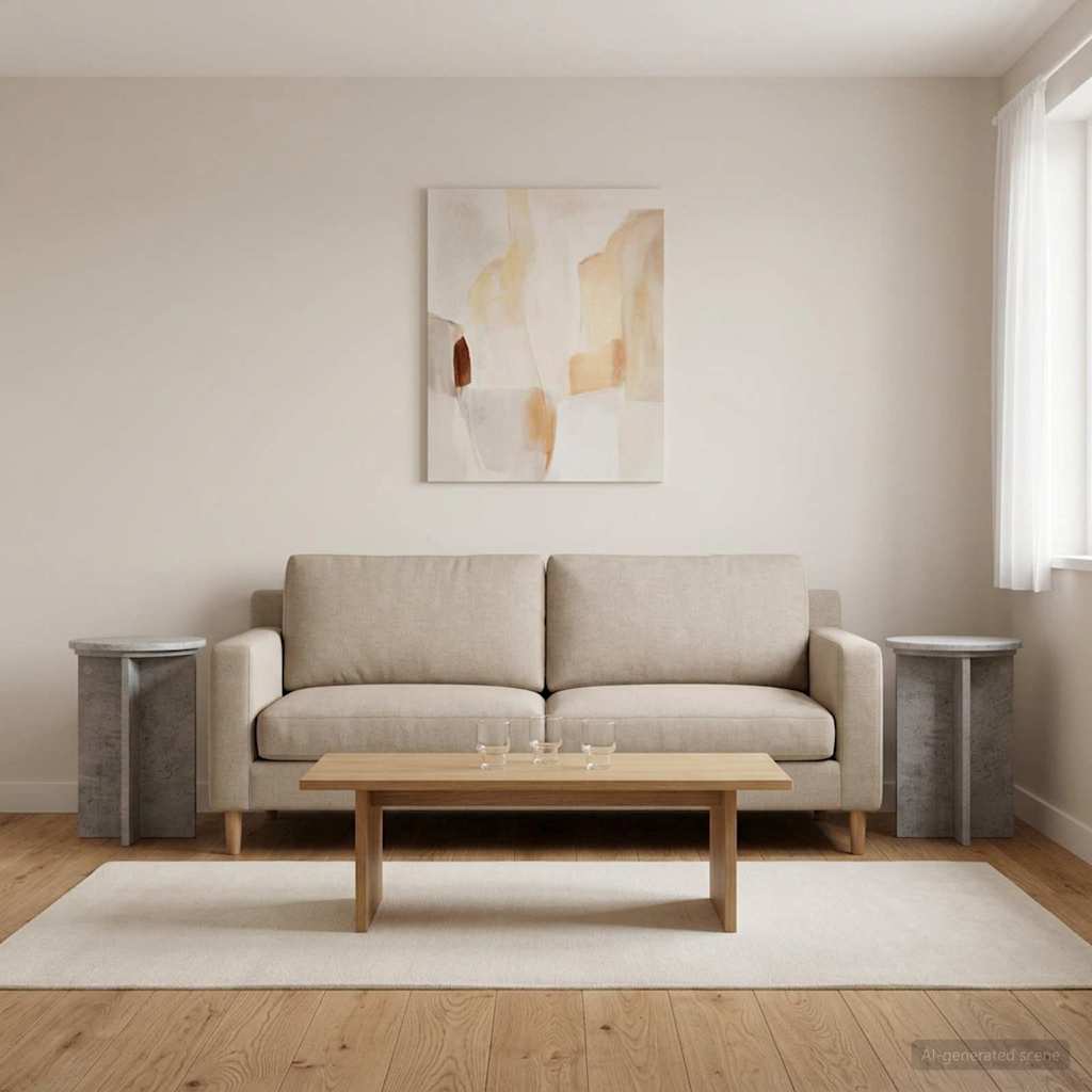 Taimede alus 2 tk Betoonhall Ø29,5 x 40 cm Tehispuit