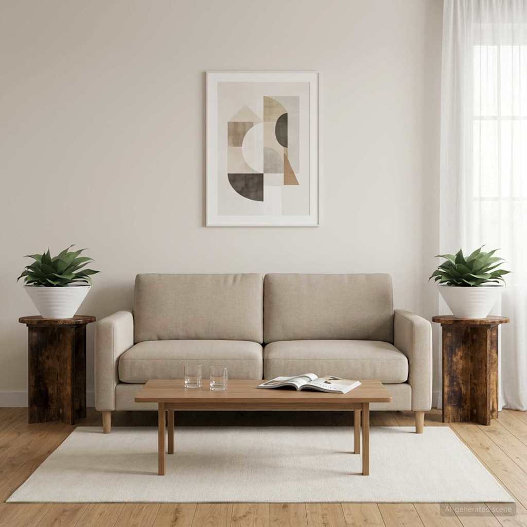 Taimede alus 2 tk Suitsutatud tamm Ø29,5 x 40 cm Tehispuit