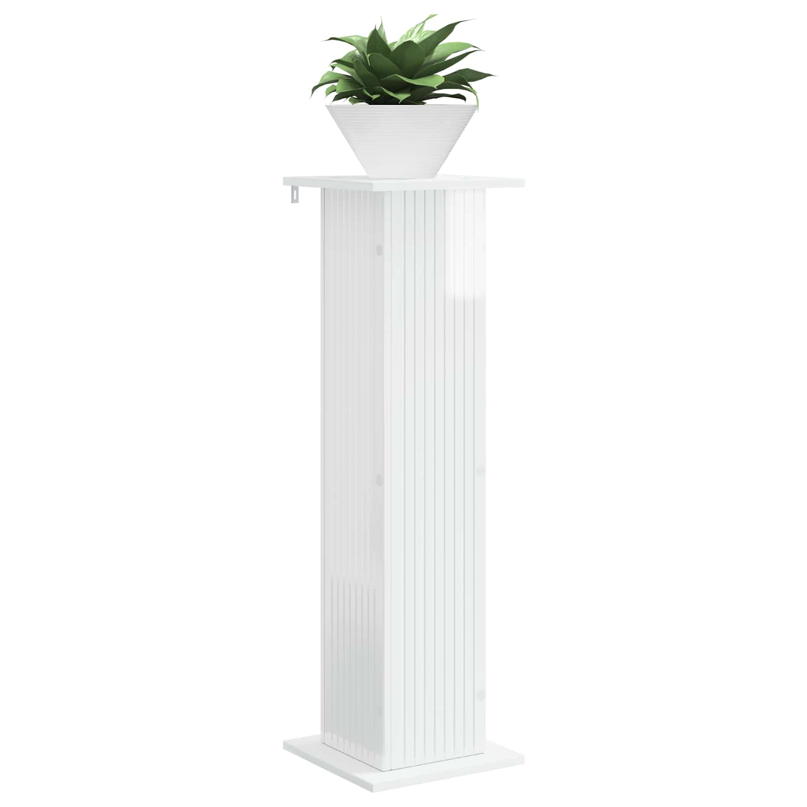 Taimede alus 2 tk Kõrgläikega valge 30,5 x 30 x 100,5 cm