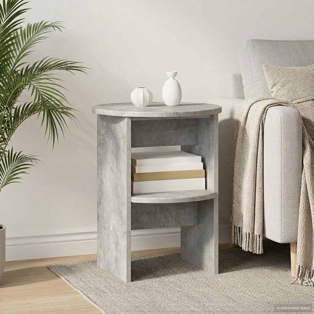 Kõrvalkapp BetoonHall Ø40 x 50 cm Töödeldud puit