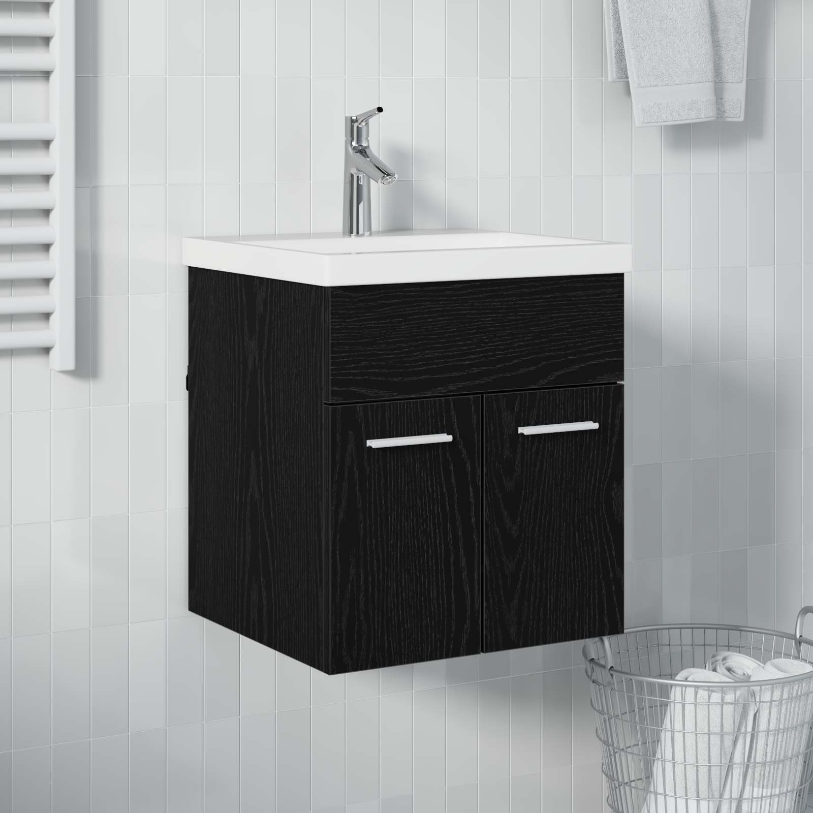 Valamukapp Must tamm 41 x 38,5 x 46 cm Tehispuit
