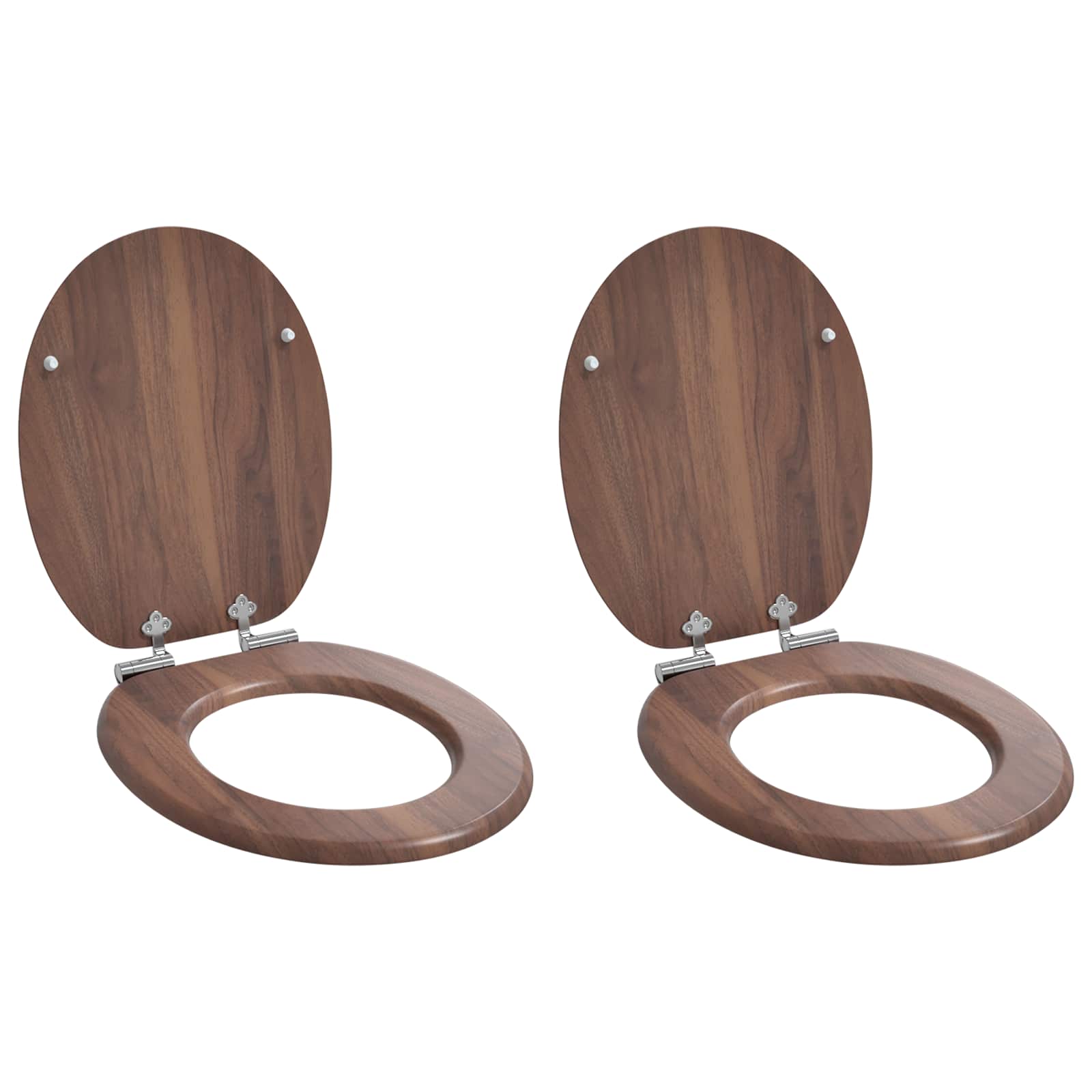 Tualettsari 2 pcs Pruun 44 x 38 cm Tehispuit