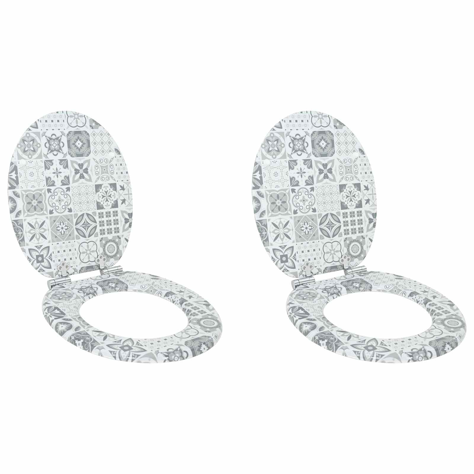 Tualettsari 2 pcs Sinine ja valge portselan 44 x 38 cm