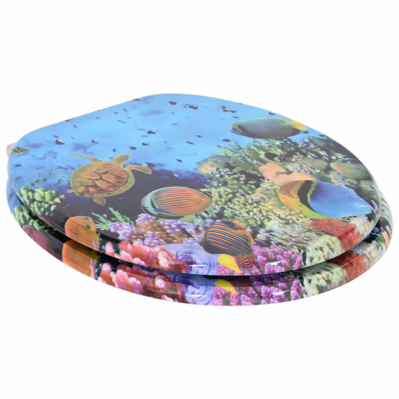 Tualettsari 2 pcs Sügav mere sinine 44 x 38 cm Tehispuit