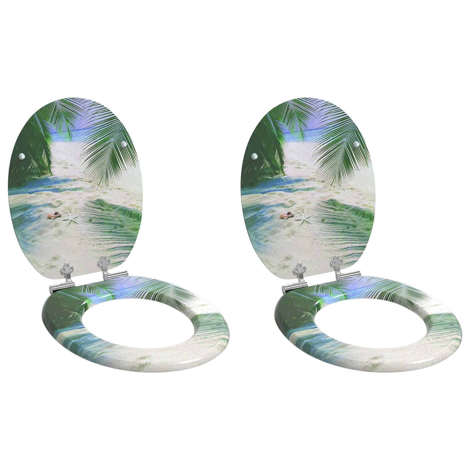 Tualettsari 2 pcs Roheline 44 x 38 cm Tehispuit