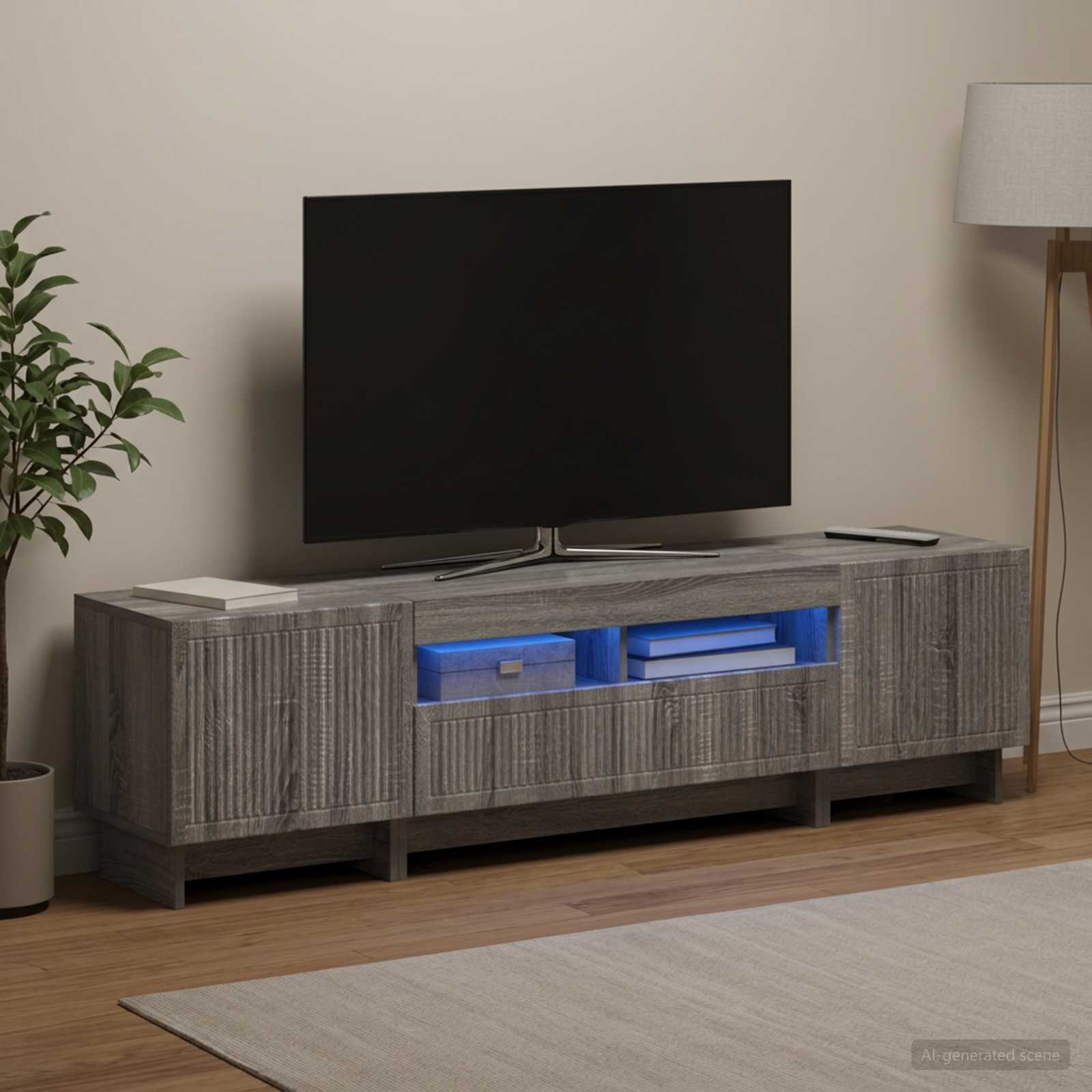 5-osaline LED TV kapp Hall Sonoma Tehispuit