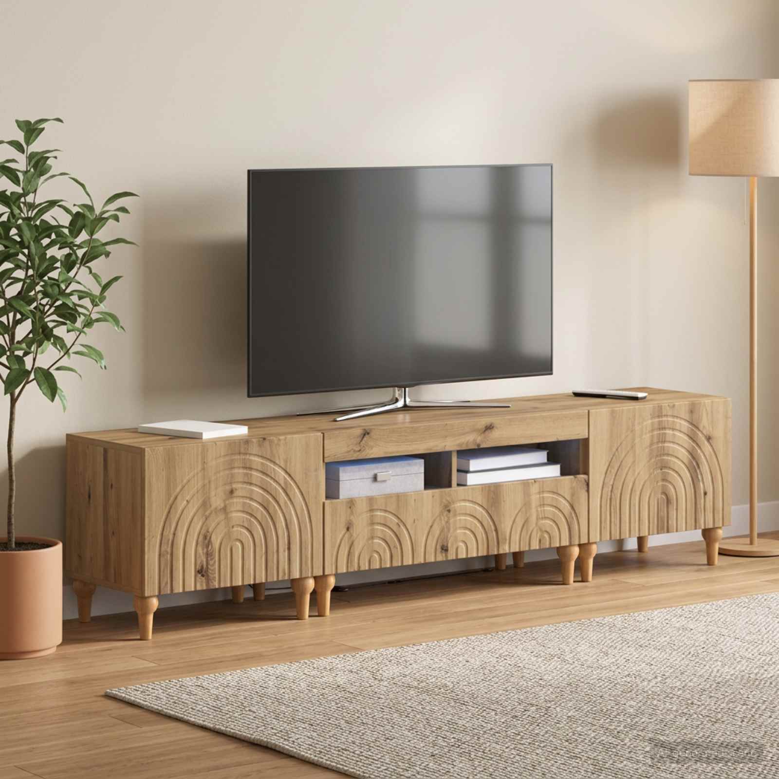 3-osaline LED telerikapp Artisan tamm Tehispuit