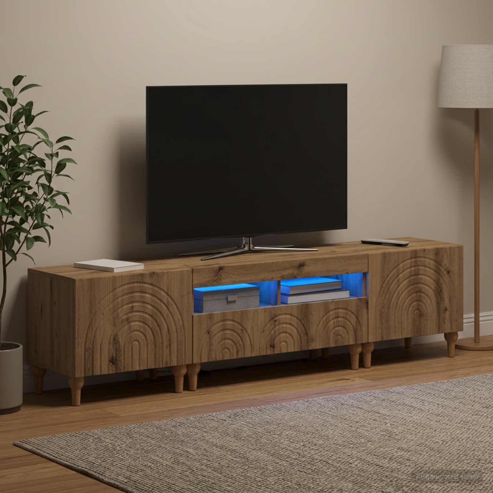 3-osaline LED telerikapp Artisan tamm Tehispuit