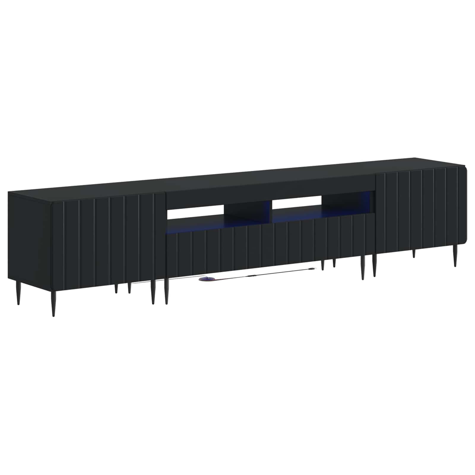 3-osaline LED telerikapp ZWOLLE Must Tehispuit