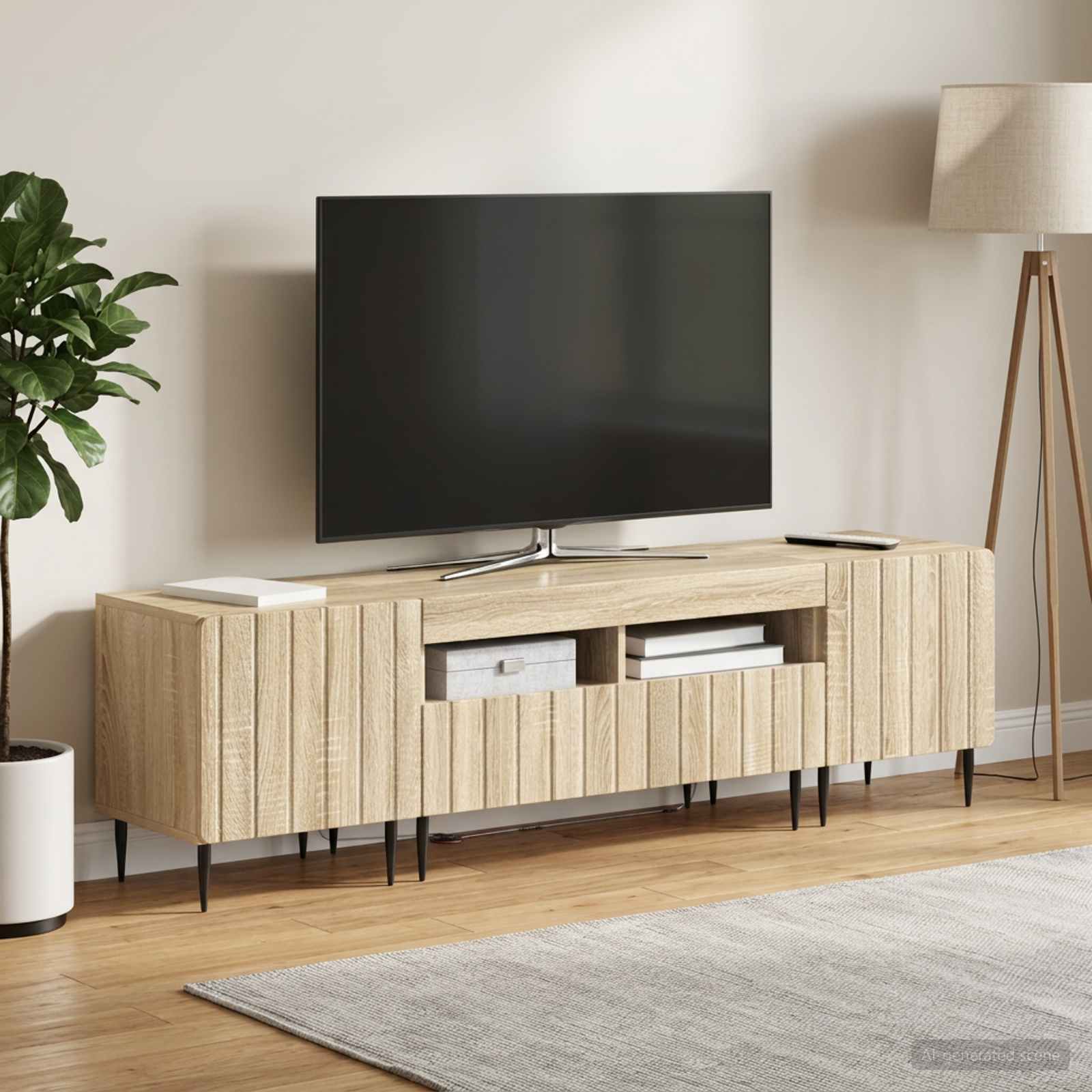 3-osaline LED telerikapp ZWOLLE Sonoma tamm Tehispuit