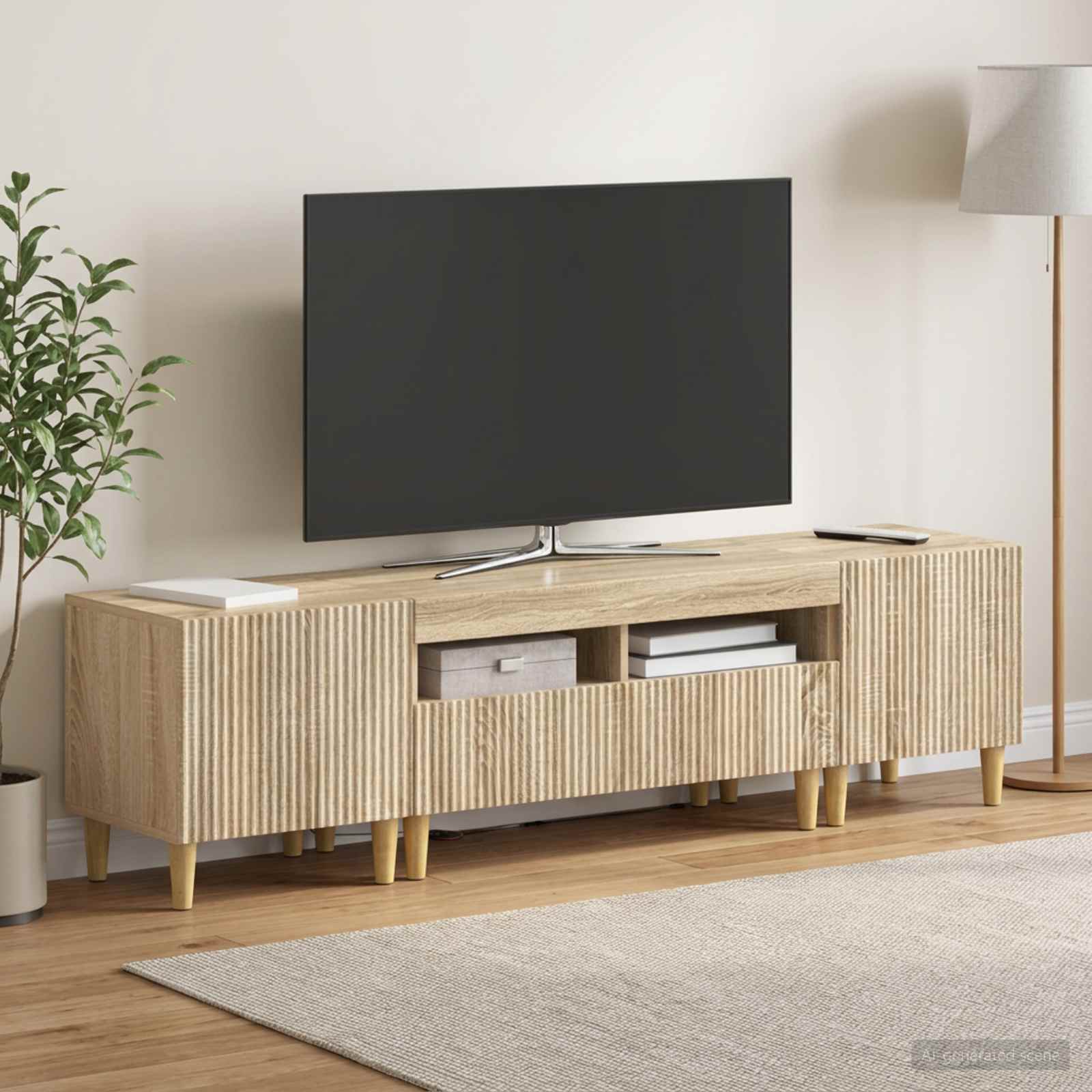 3-osaline LED telerikapp ARNHEM 3 tk Sonoma tamm Tehispuit