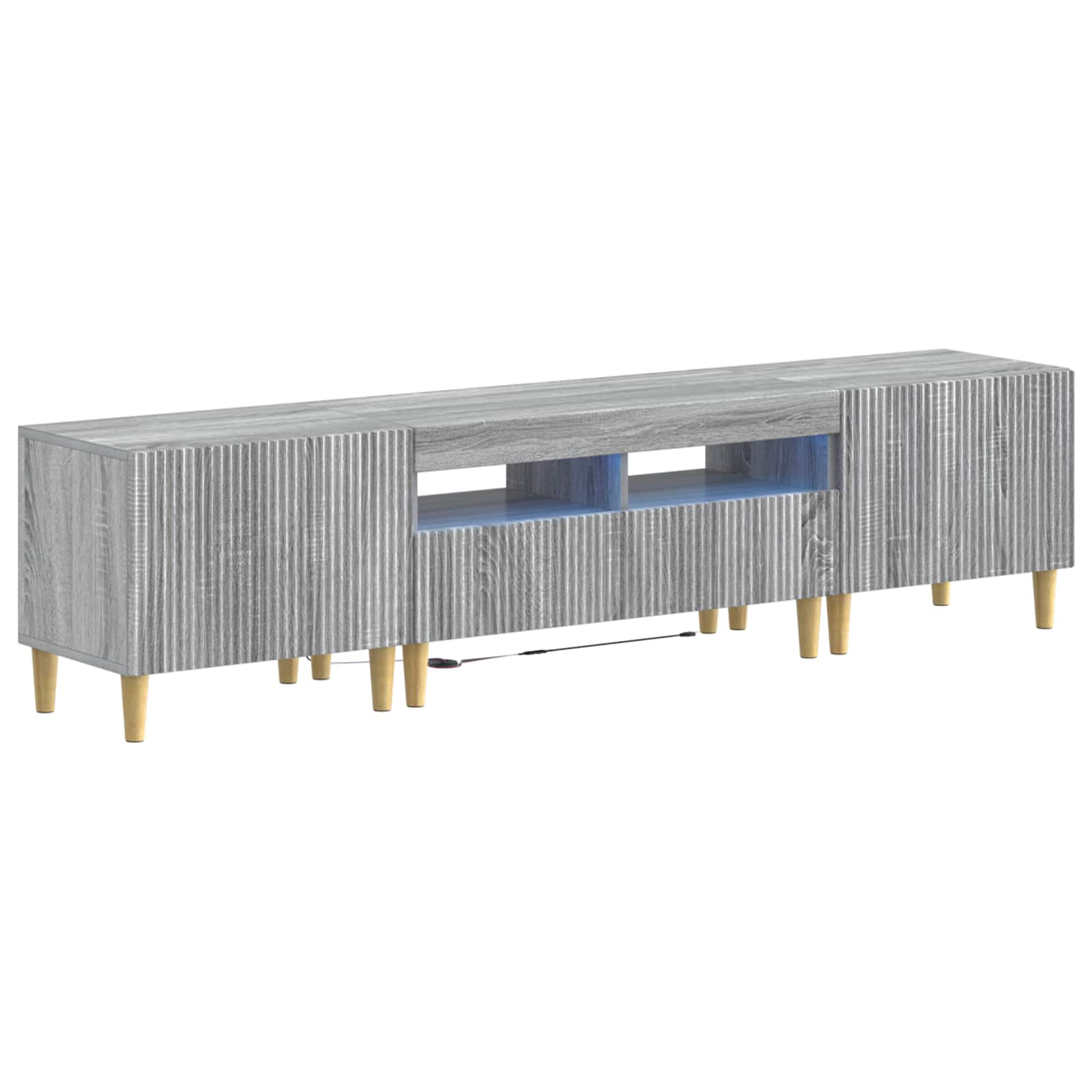3-osaline LED telerikapp ARNHEM 3 tk Hall Sonoma Tehispuit