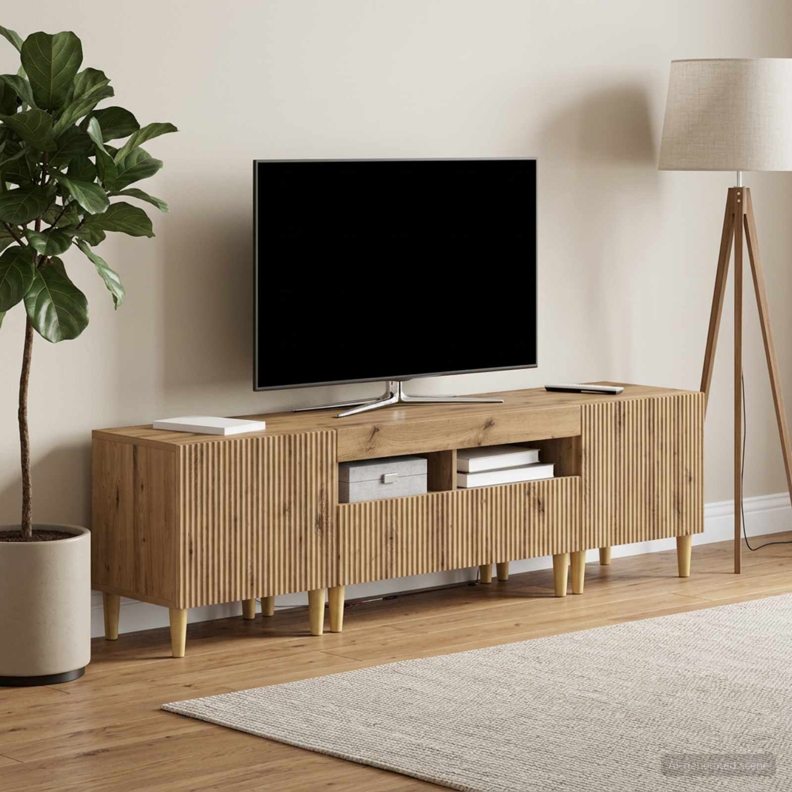 3-osaline LED telerikapp ARNHEM 3 tk Artisan tamm Tehispuit