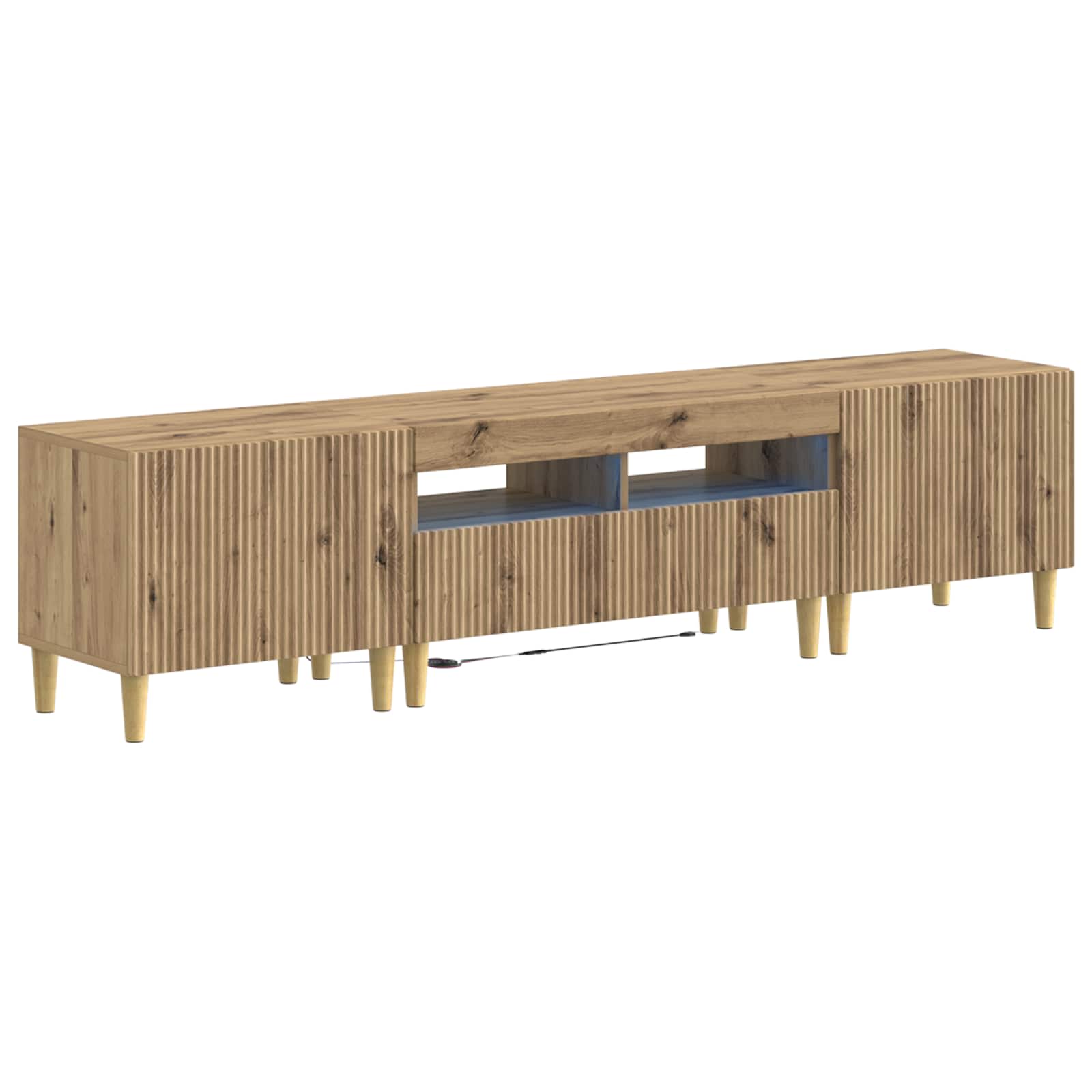 3-osaline LED telerikapp ARNHEM 3 tk Artisan tamm Tehispuit