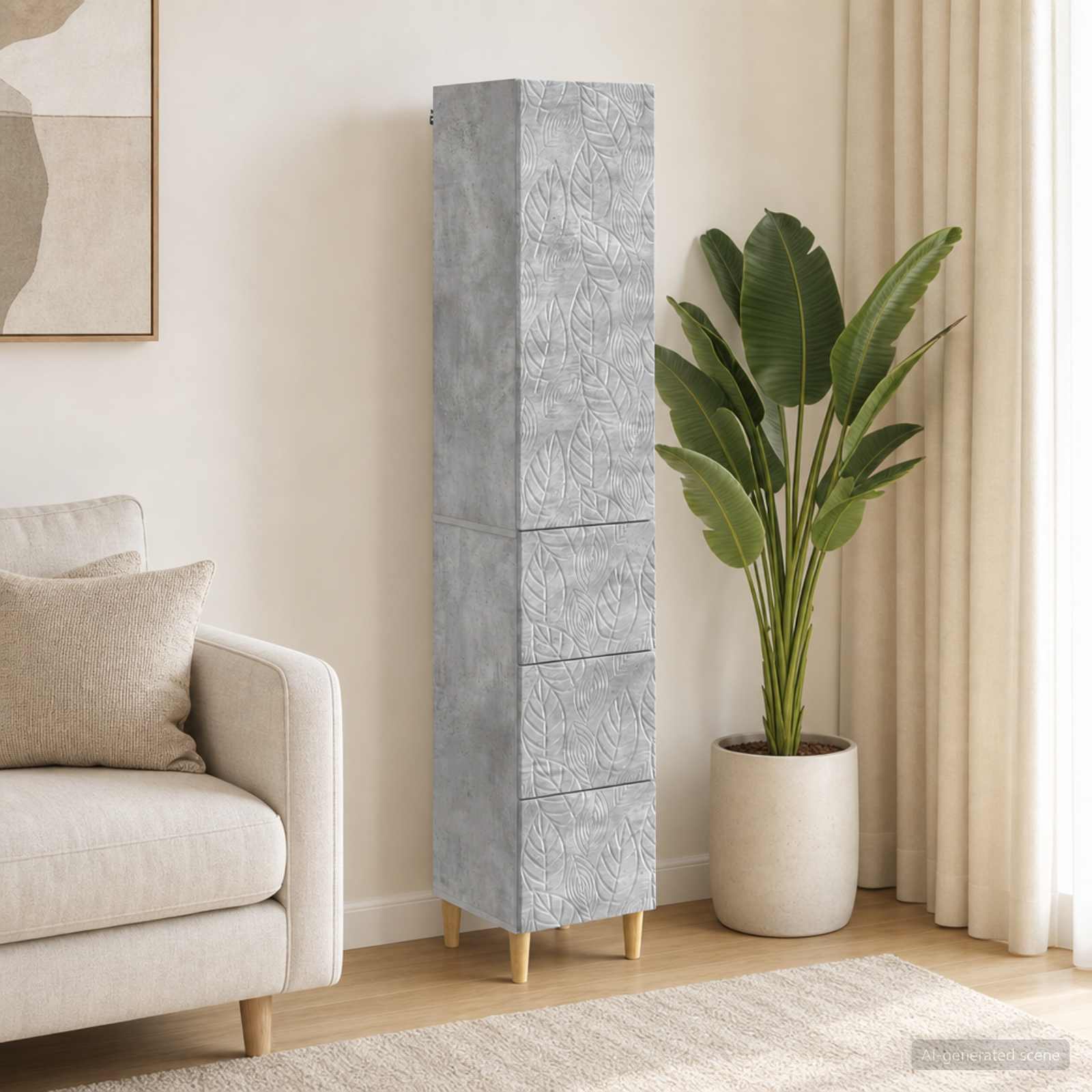 Kapi Komplekt 2 tk 33 x 34,5 x 90 cm Tehispuit Betoonhall