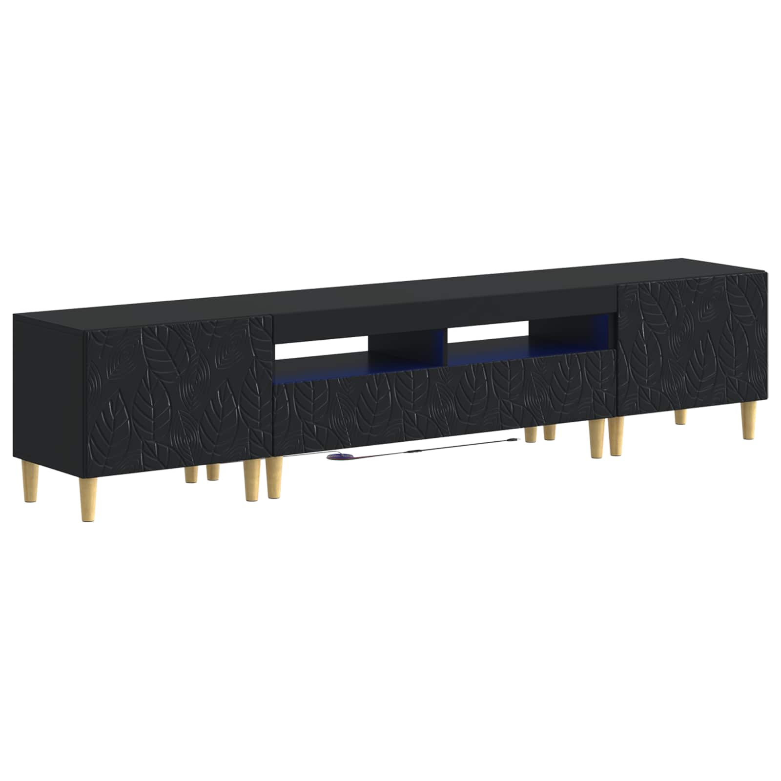 3-osaline LED telerikapp DELFT Must Tehispuit
