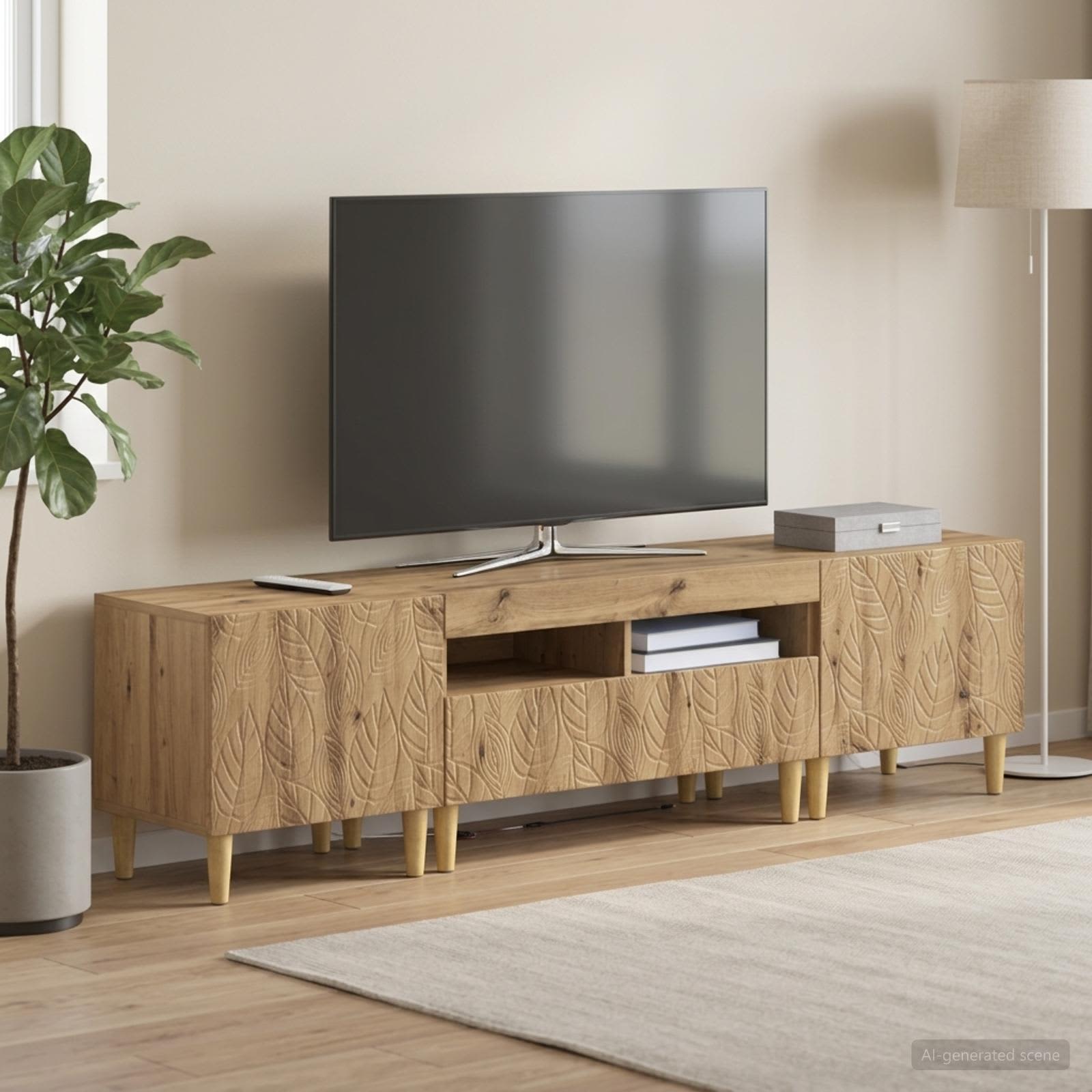 3-osaline LED telerikapp DELFT Artisan tamm Tehispuit