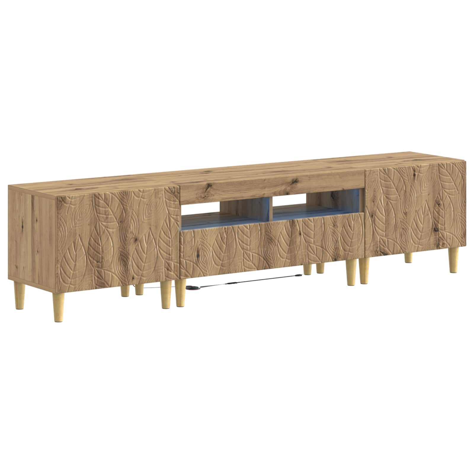 3-osaline LED telerikapp DELFT Artisan tamm Tehispuit