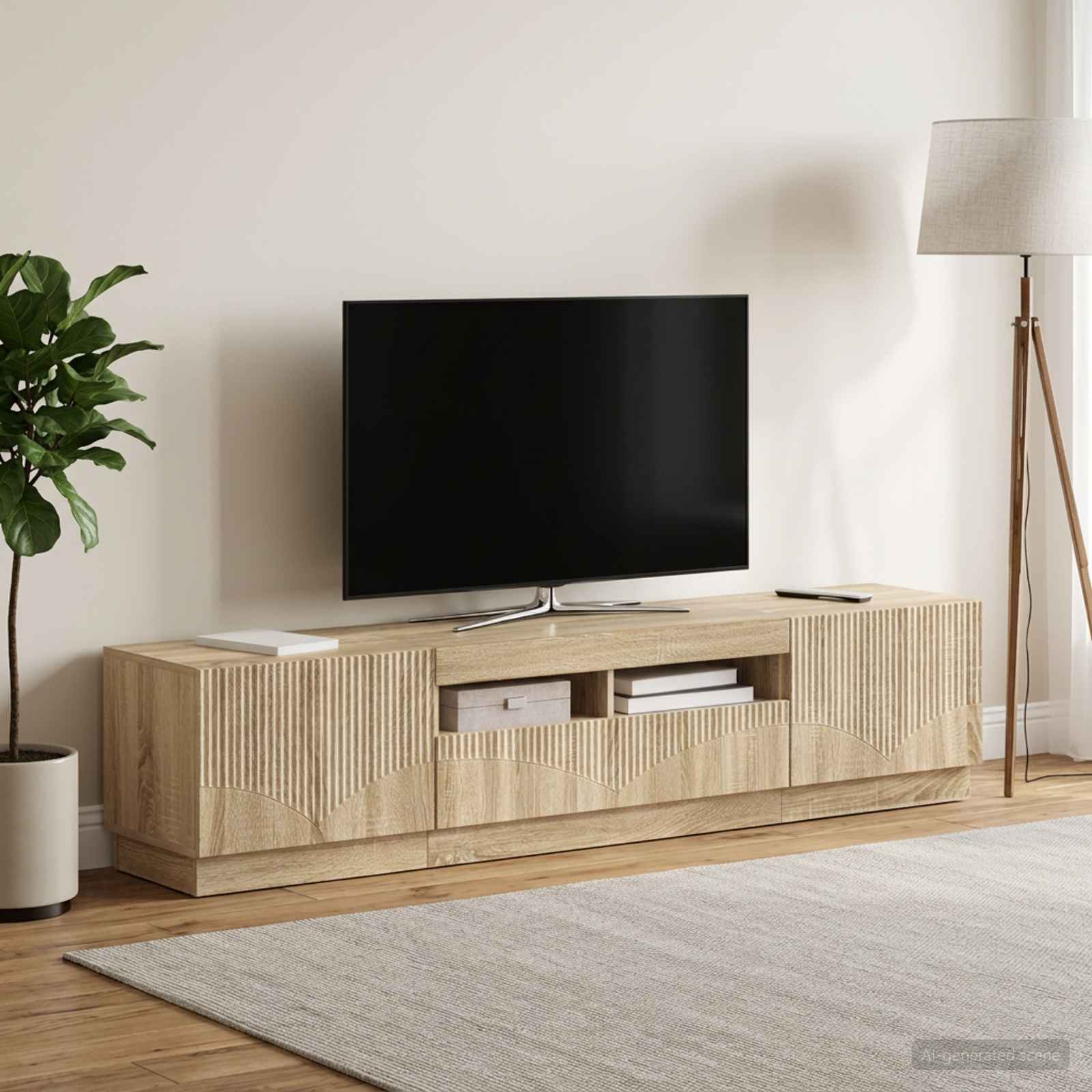 LED TV kapp HOORN 3 tk Sonoma tamm Tehispuit