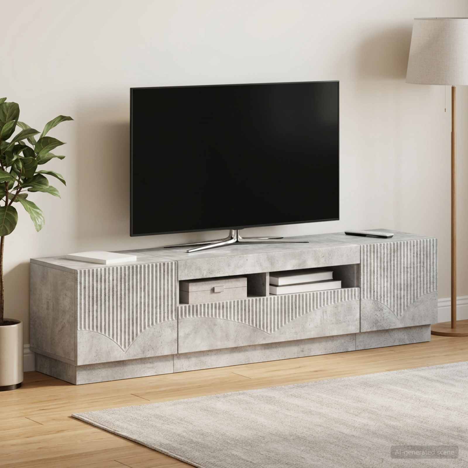 LED TV kapp HOORN 3 tk Betoonhall Tehispuit