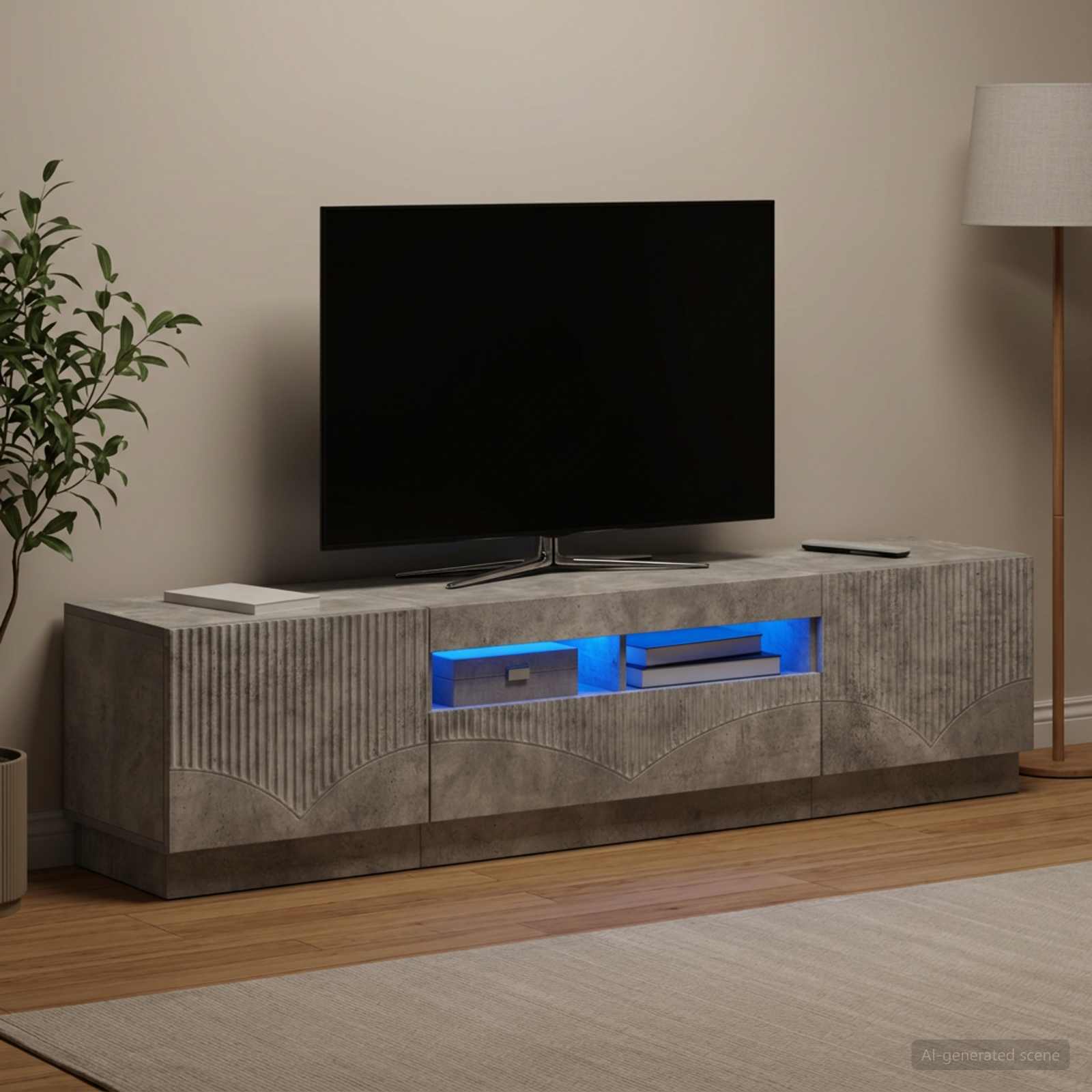 LED TV kapp HOORN 3 tk Betoonhall Tehispuit
