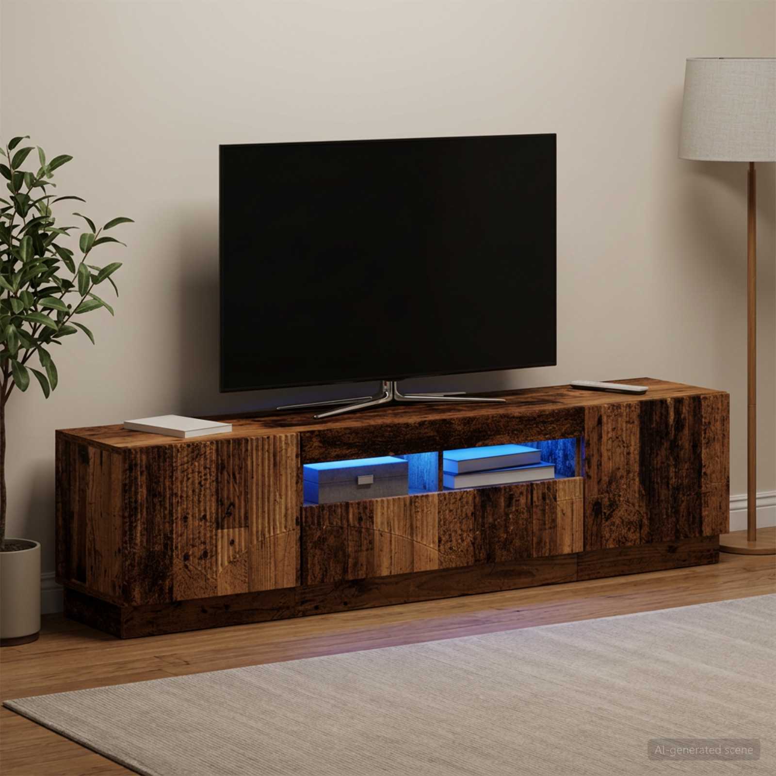 LED TV kapp HOORN 3 tk Vana puit Tehispuit