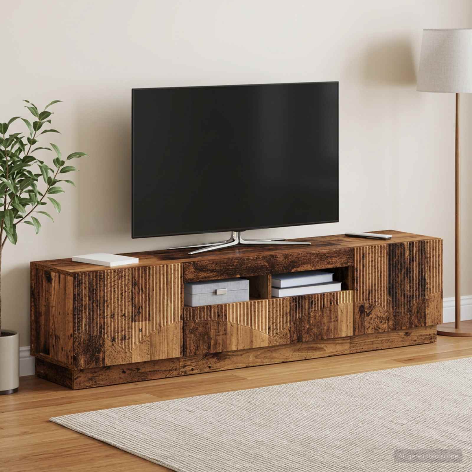 LED TV kapp HOORN 3 tk Vana puit Tehispuit