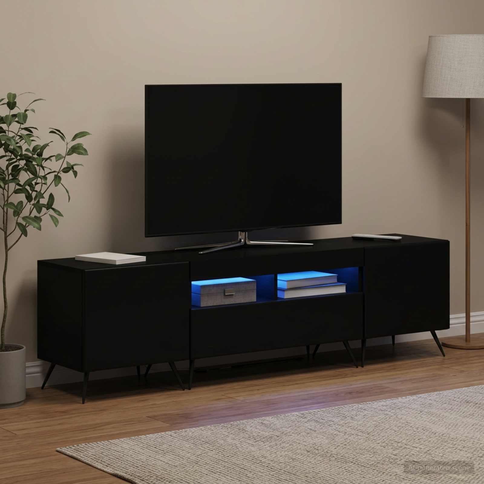 LED TV kapp BREDA 3 tk Must Tehispuit