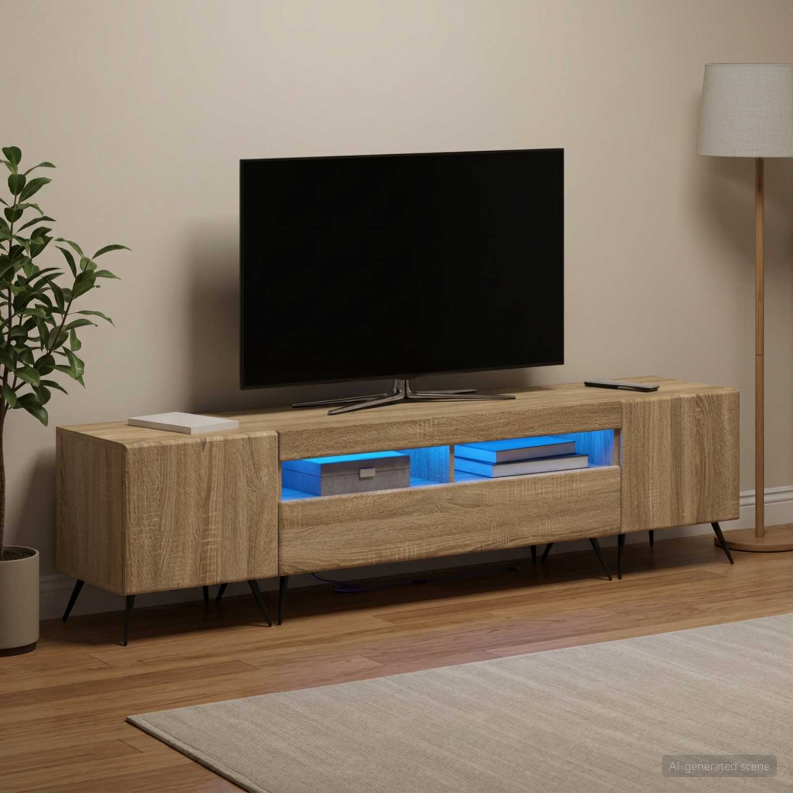 LED TV kapp BREDA 3 tk Sonoma tamm Tehispuit