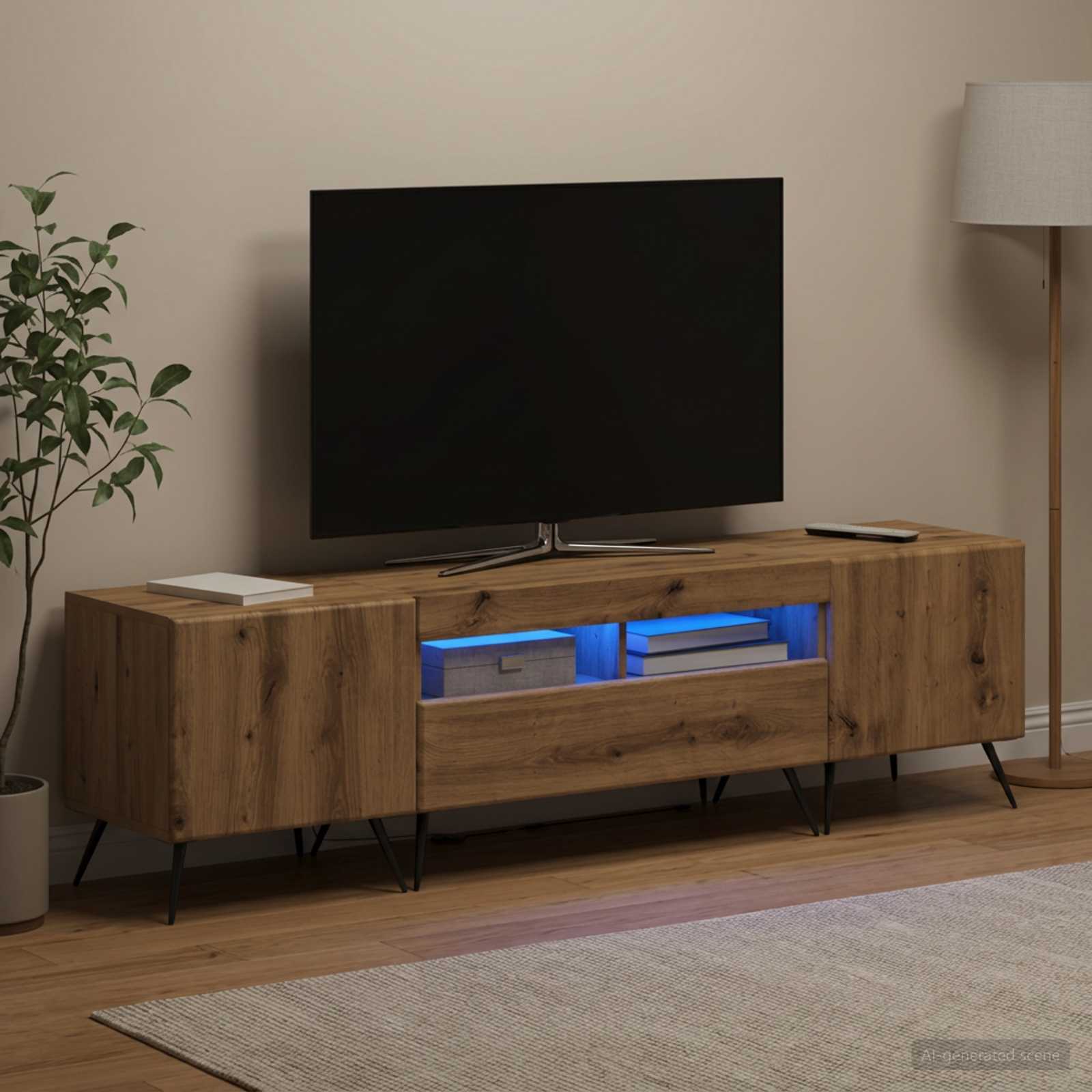 LED TV kapp BREDA 3 tk Artisan tamm Tehispuit