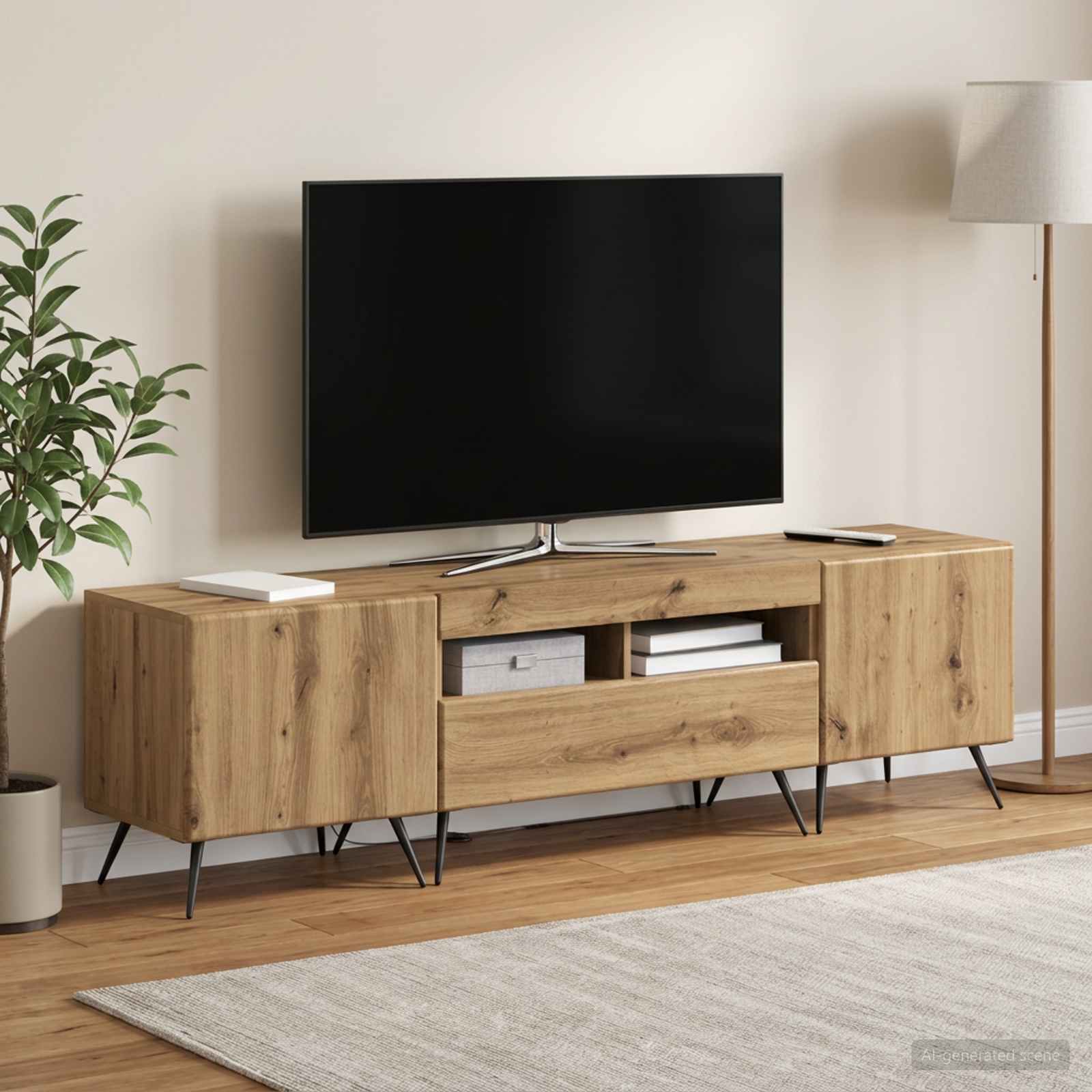 LED TV kapp BREDA 3 tk Artisan tamm Tehispuit