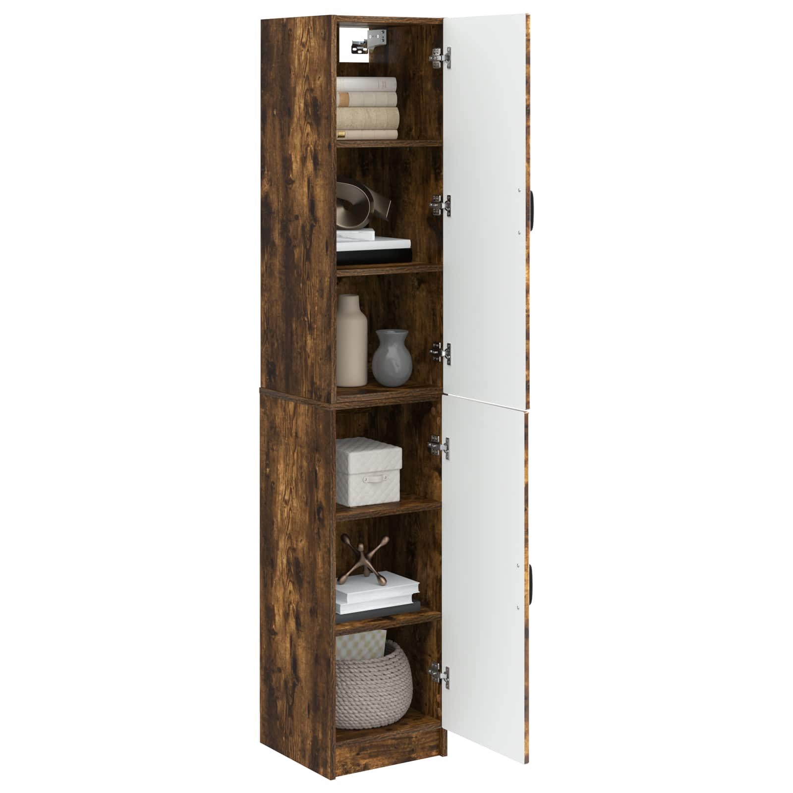 Kapi Komplekt 2 tk Suitsutatud tamm 33 x 34,5 x 87 cm Tehispuit