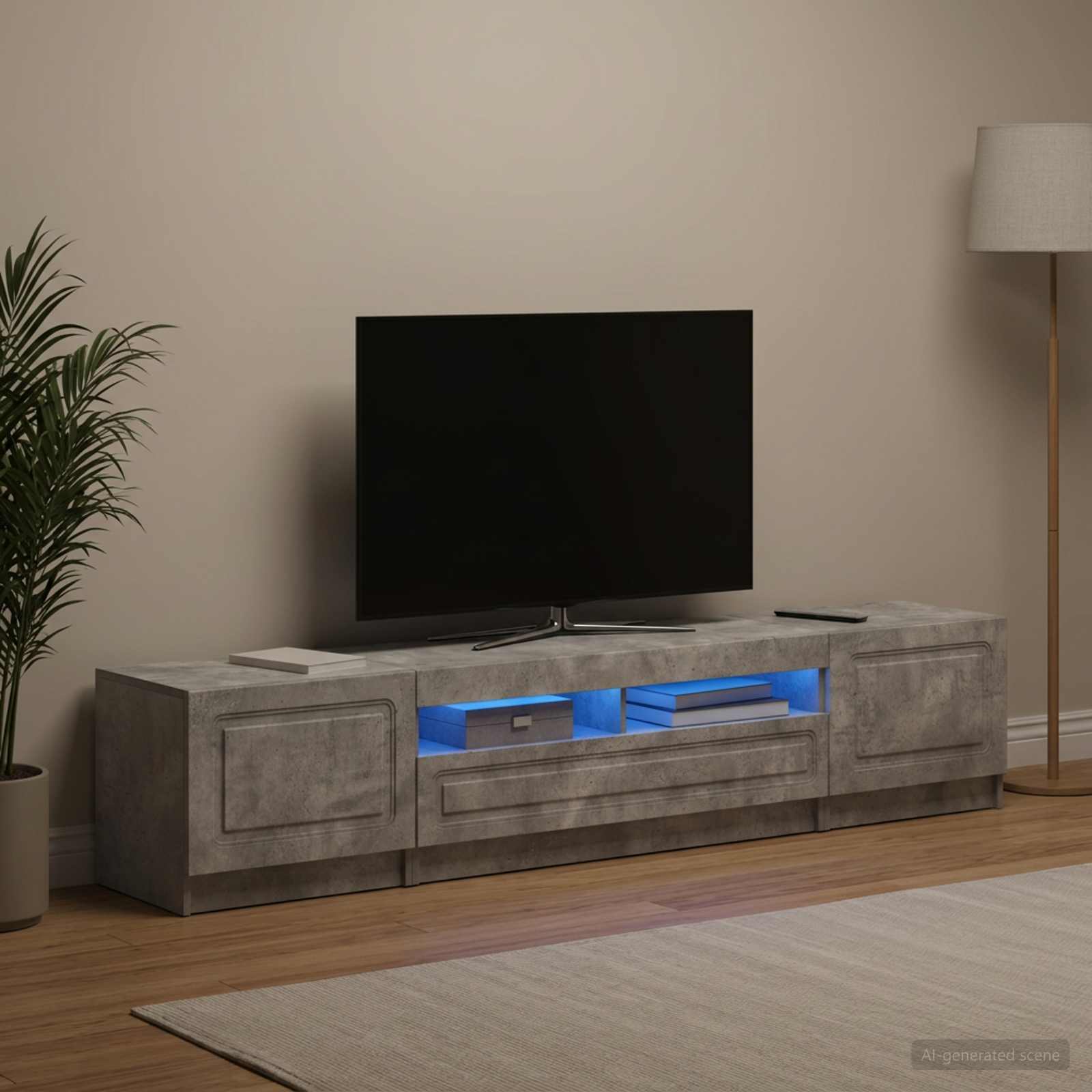 LED TV kapp UTRECHT 3 tk Betoonhall Tehispuit