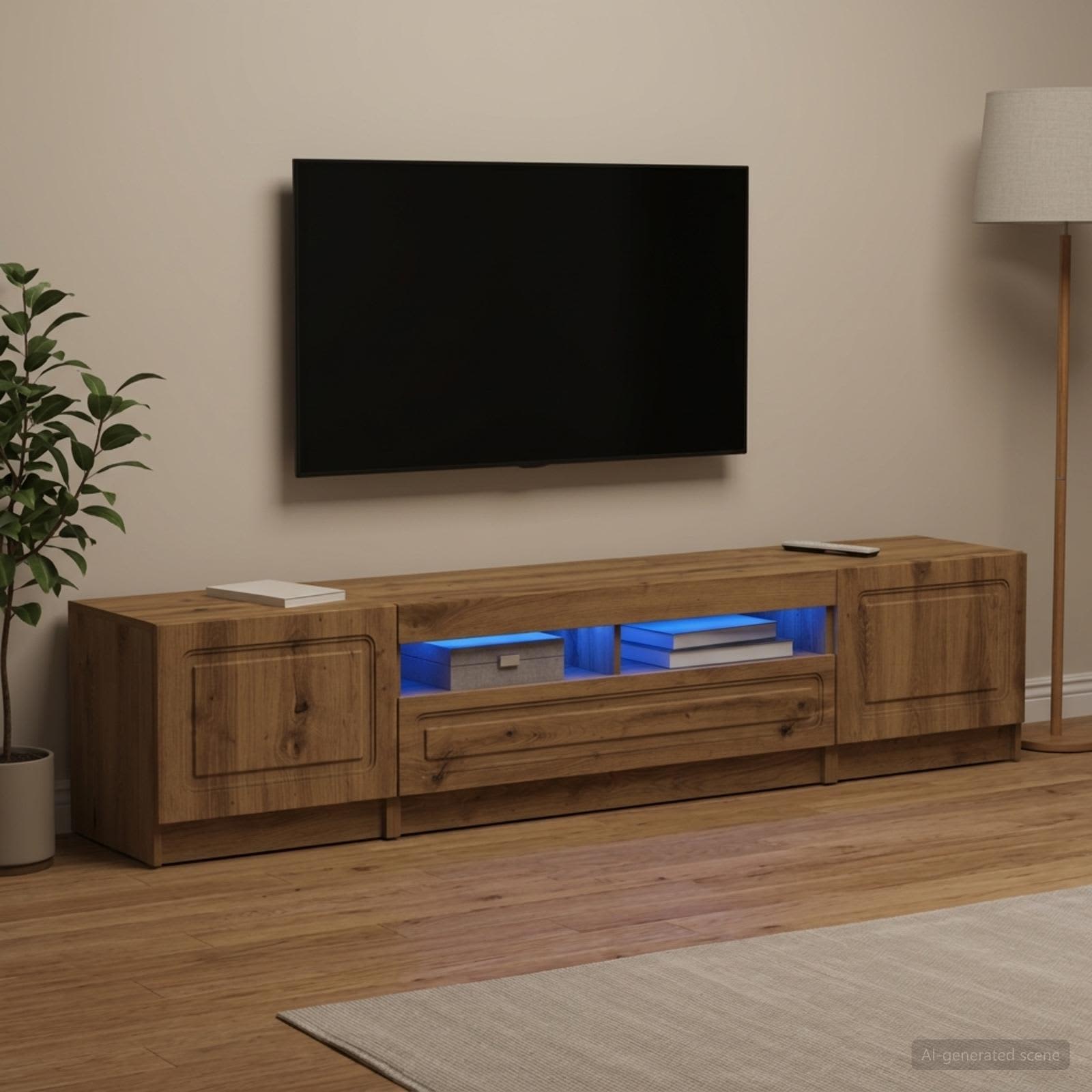 LED TV kapp UTRECHT 3 tk Artisan tamm Tehispuit