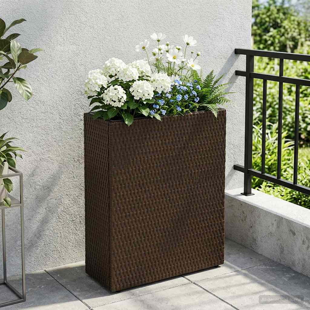 Kõrge istutusvokk Pruun 55 x 22 x 70 cm polürotang
