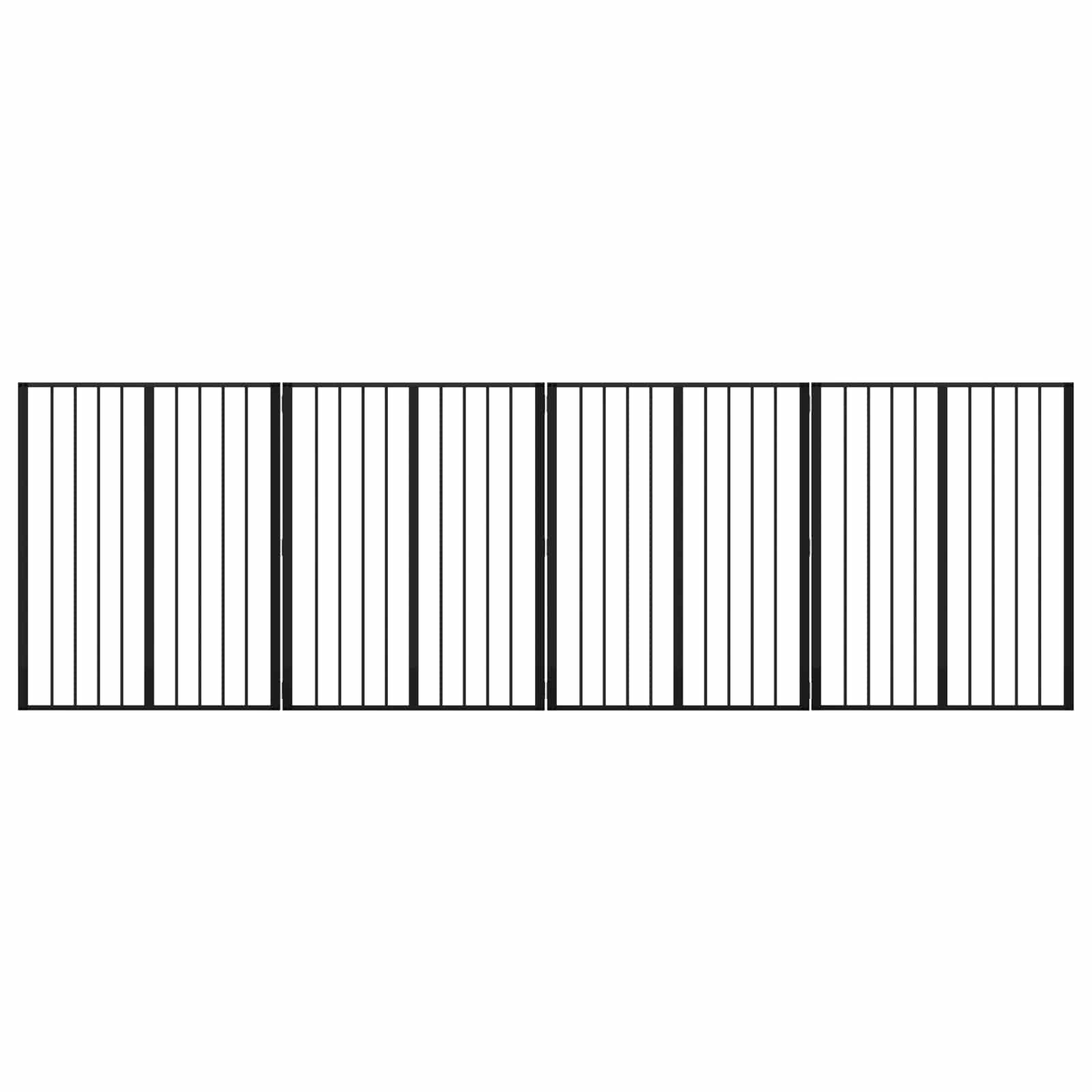 Koera Aed 4 tk Must 80 x 100 cm Tsingitud teras