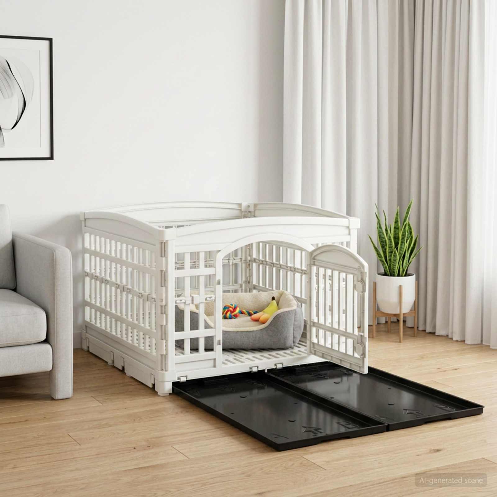 4-paneeline koera mänguaed 177,5 x 154,5 x 112 cm Plastmass