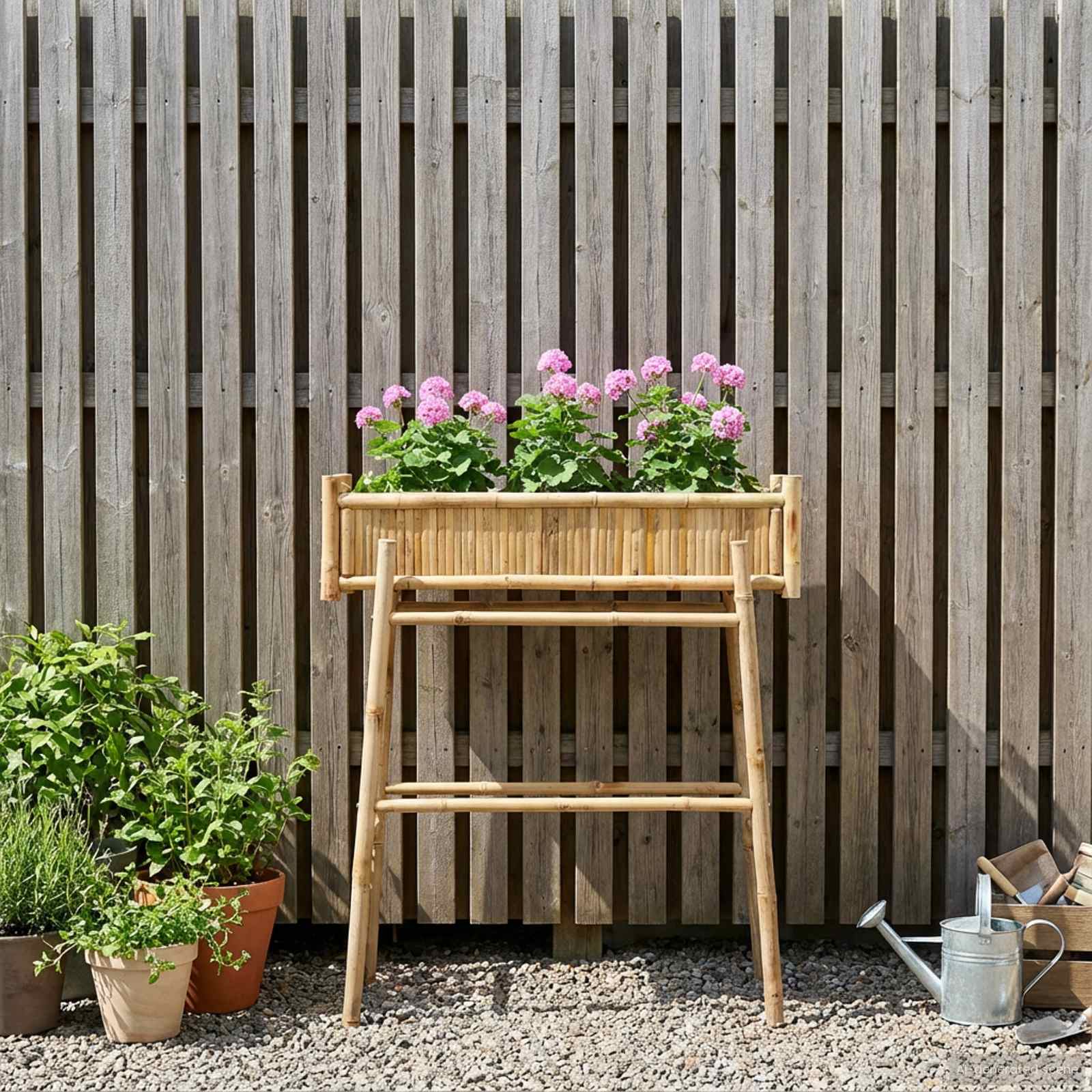 Aia Lillepott Hoidjaga Neutraalne 100 x 38 x 114 cm Bambus