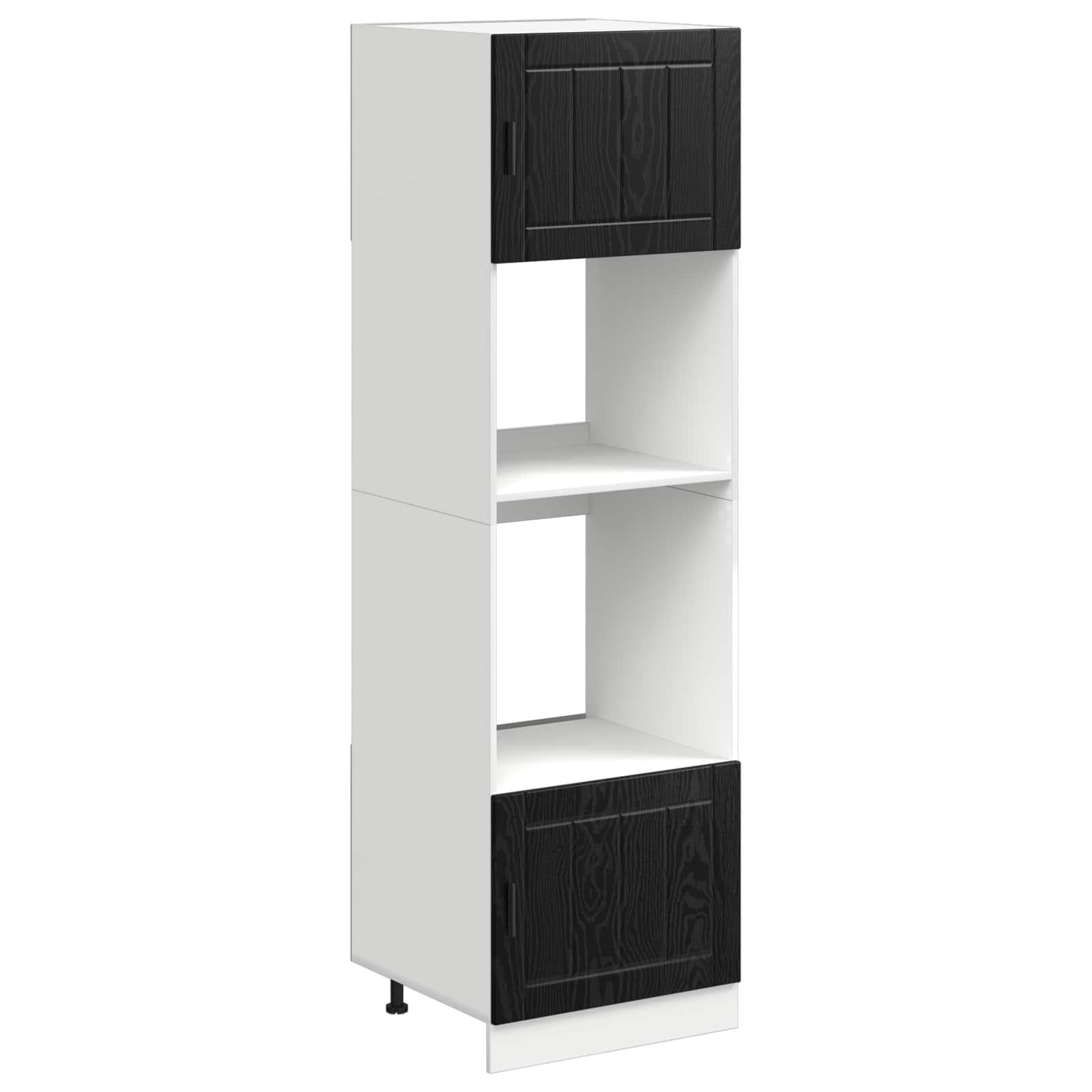 Ahjukapp PORTO Must tamm 60 x 57 x 207 cm Tehispuit